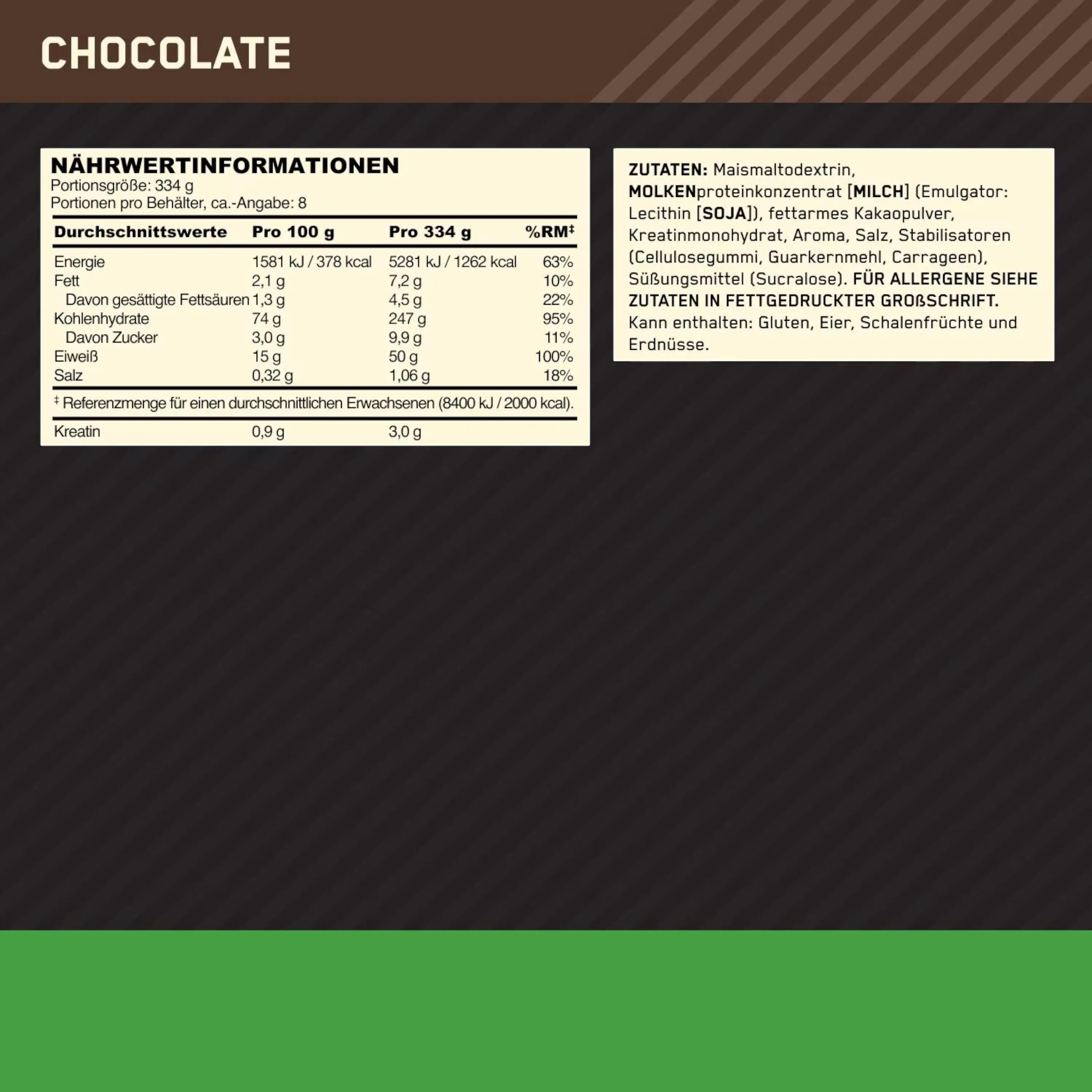 SERIOUS MASS MASS GAINER BY OPTIMUM NUTRITION 2.7KG CHOCOLATE 2/2