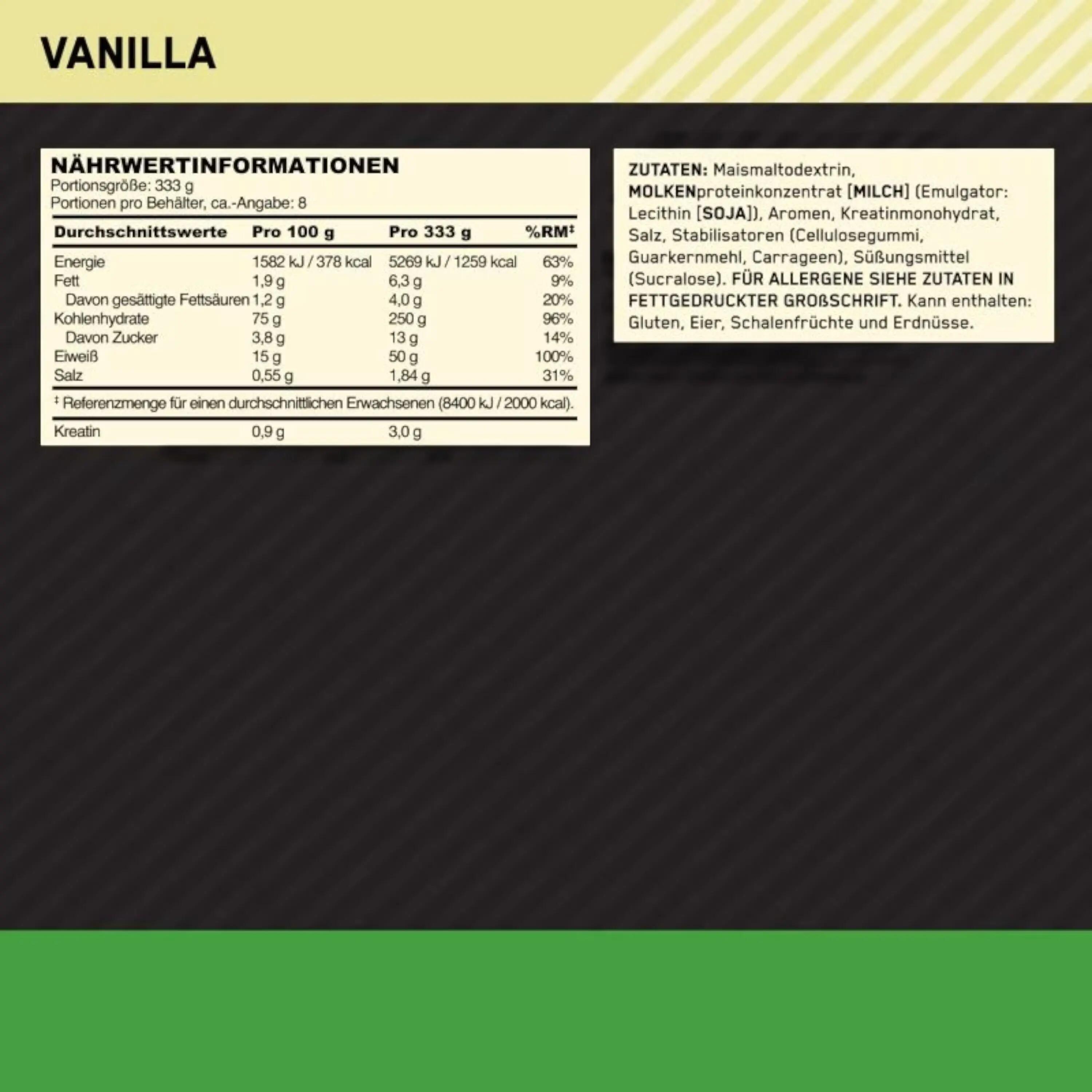 Mass Gainer Serious Mass Optimum Nutrition 2,66 kg Vanille 2/2