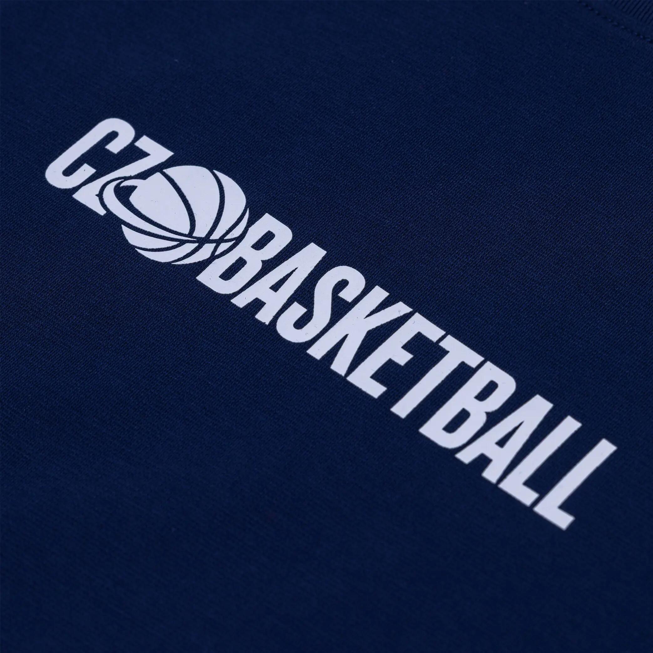 Pánské basketbalové tričko CZ Basketball modré 3/3