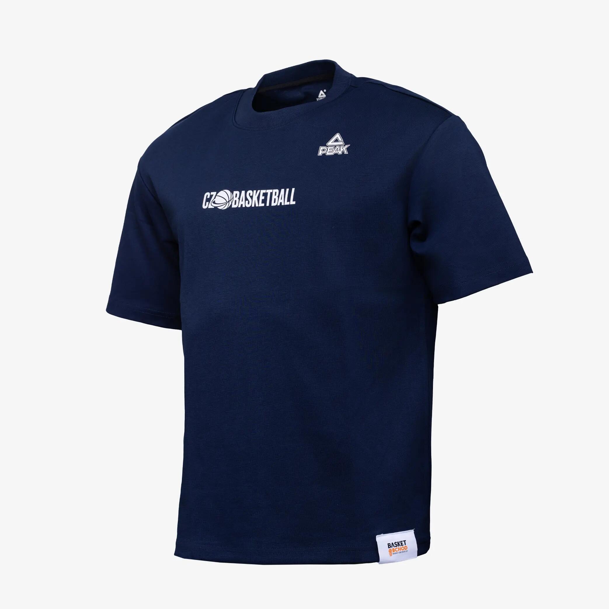 Pánské basketbalové tričko CZ Basketball modré 2/3