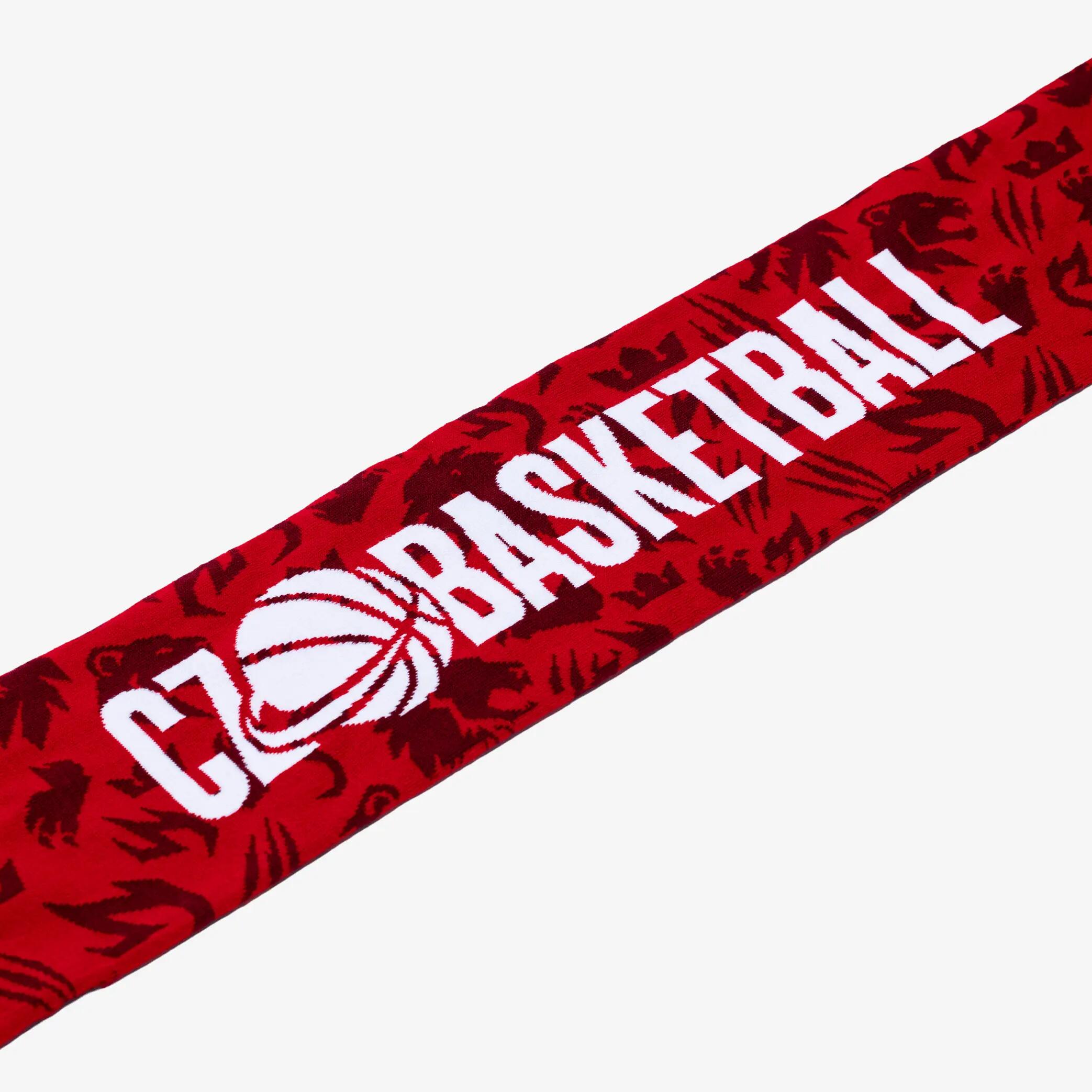 Šála CZ Basketball červená 3/4