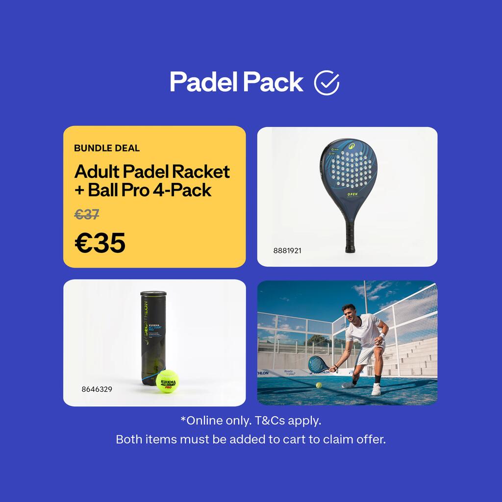 Adult Padel Racket Blue - PR Open Racket