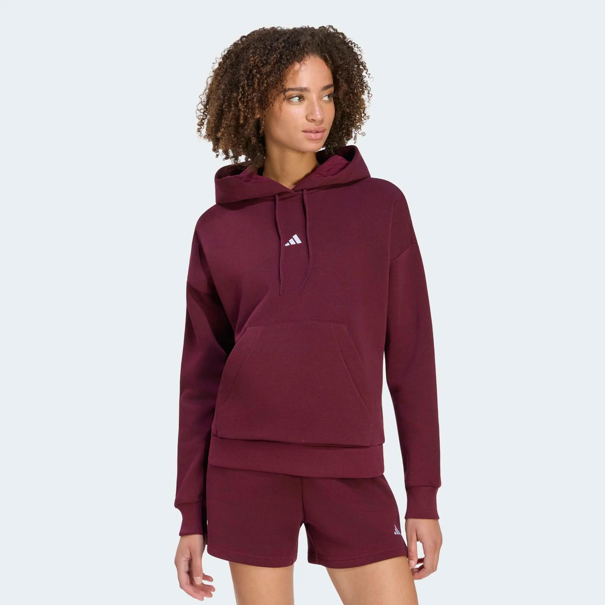 Sweat à capuche Adidas Essentials Feel Cozy Femme Bordeaux 4/6