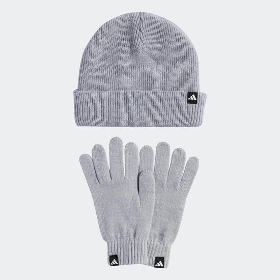 Pack Bonnet et gants Adidas Glove Gris Unisexe