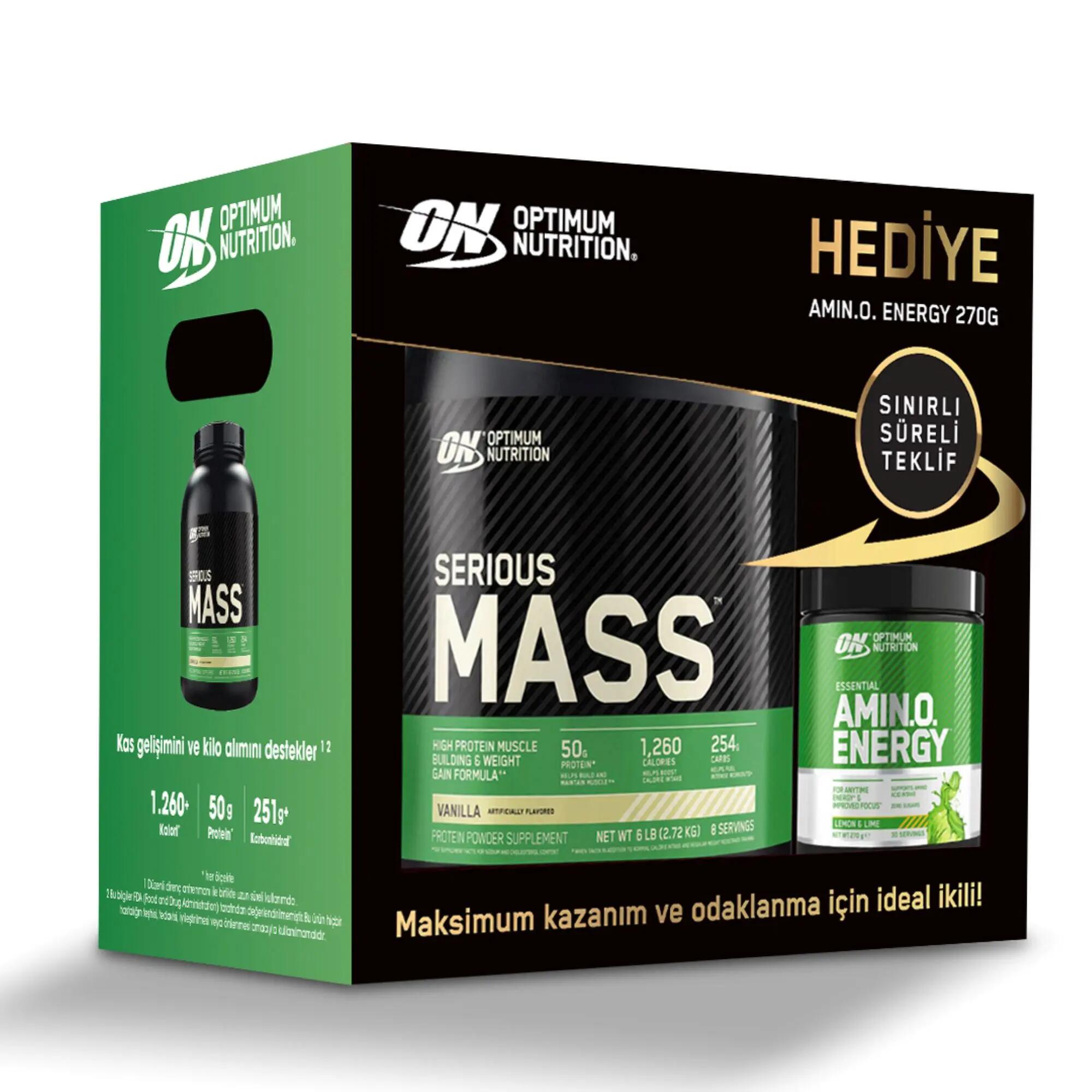 Optimum Serious Mass Karbonhidrat Tozu - Çikolata + Amino Energy 3/3