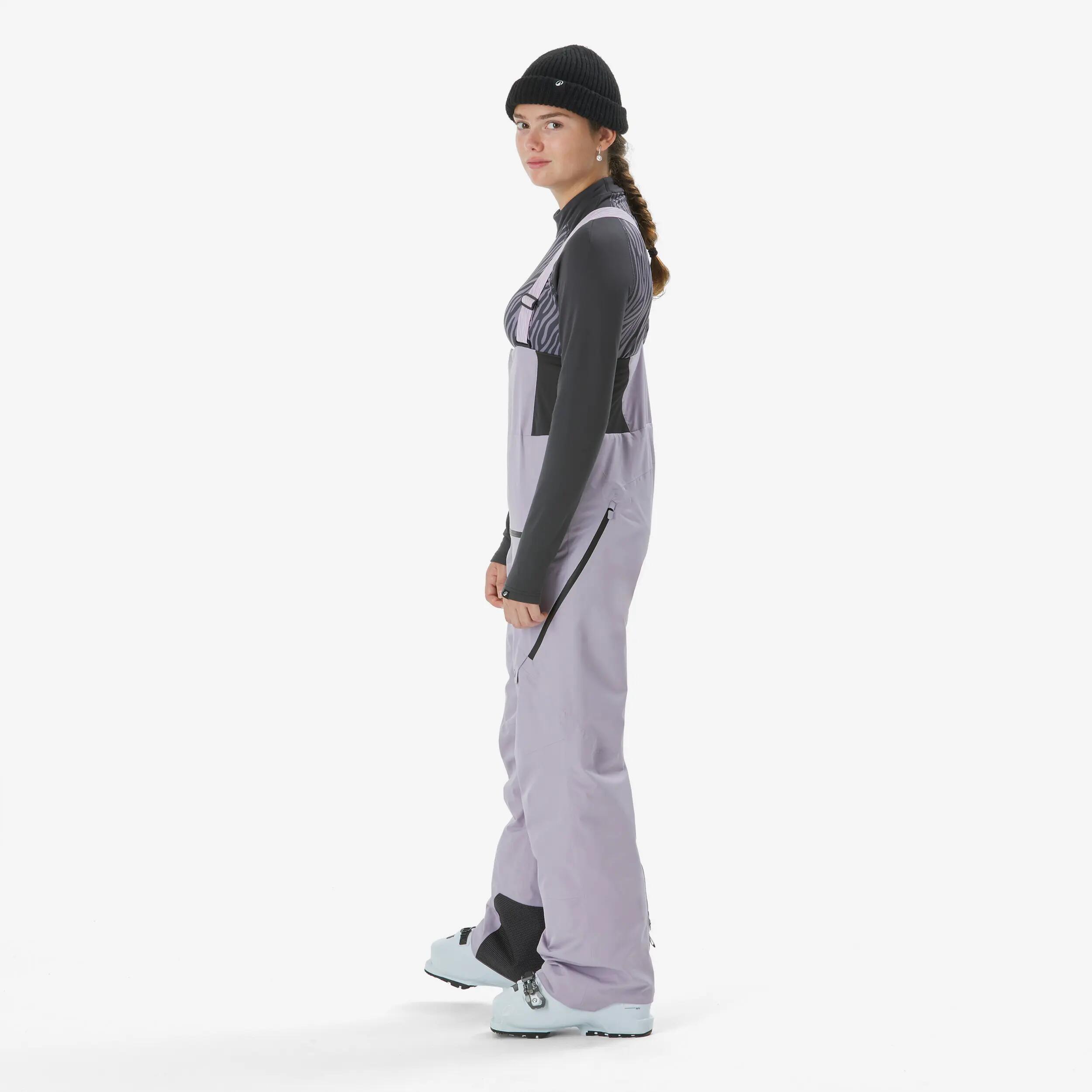 Skihose Latzhose Kinder 7–15 Jahre - Bib 900 violett 5/21