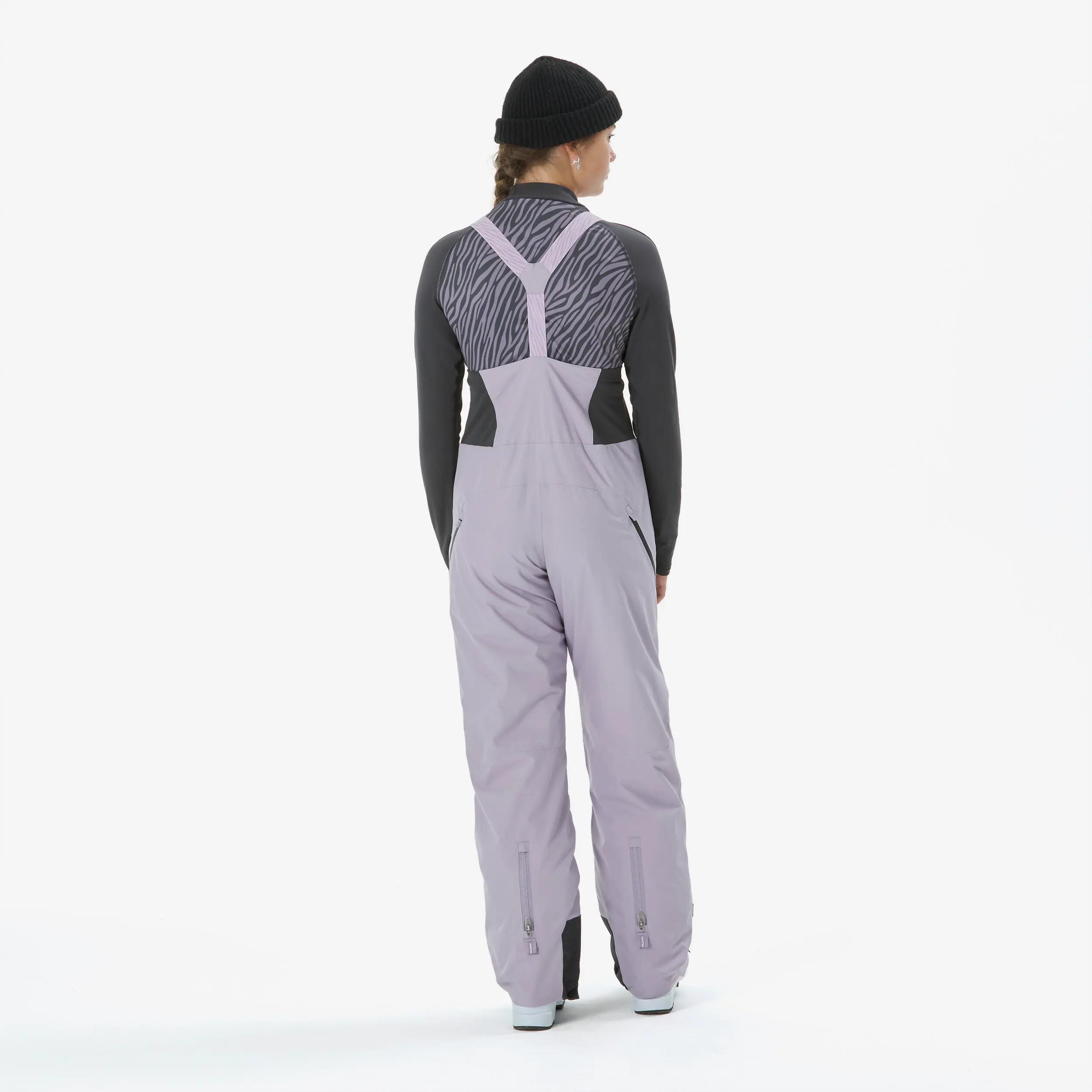 Skihose Latzhose Kinder 7–15 Jahre - Bib 900 violett 7/21