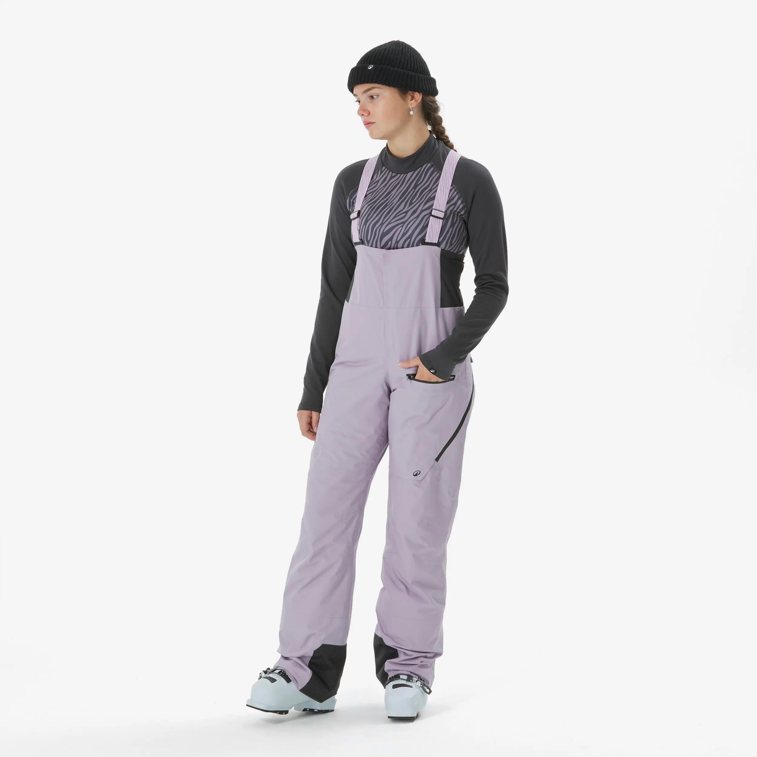 Skihose Latzhose Kinder 7–15 Jahre - Bib 900 violett 3/21