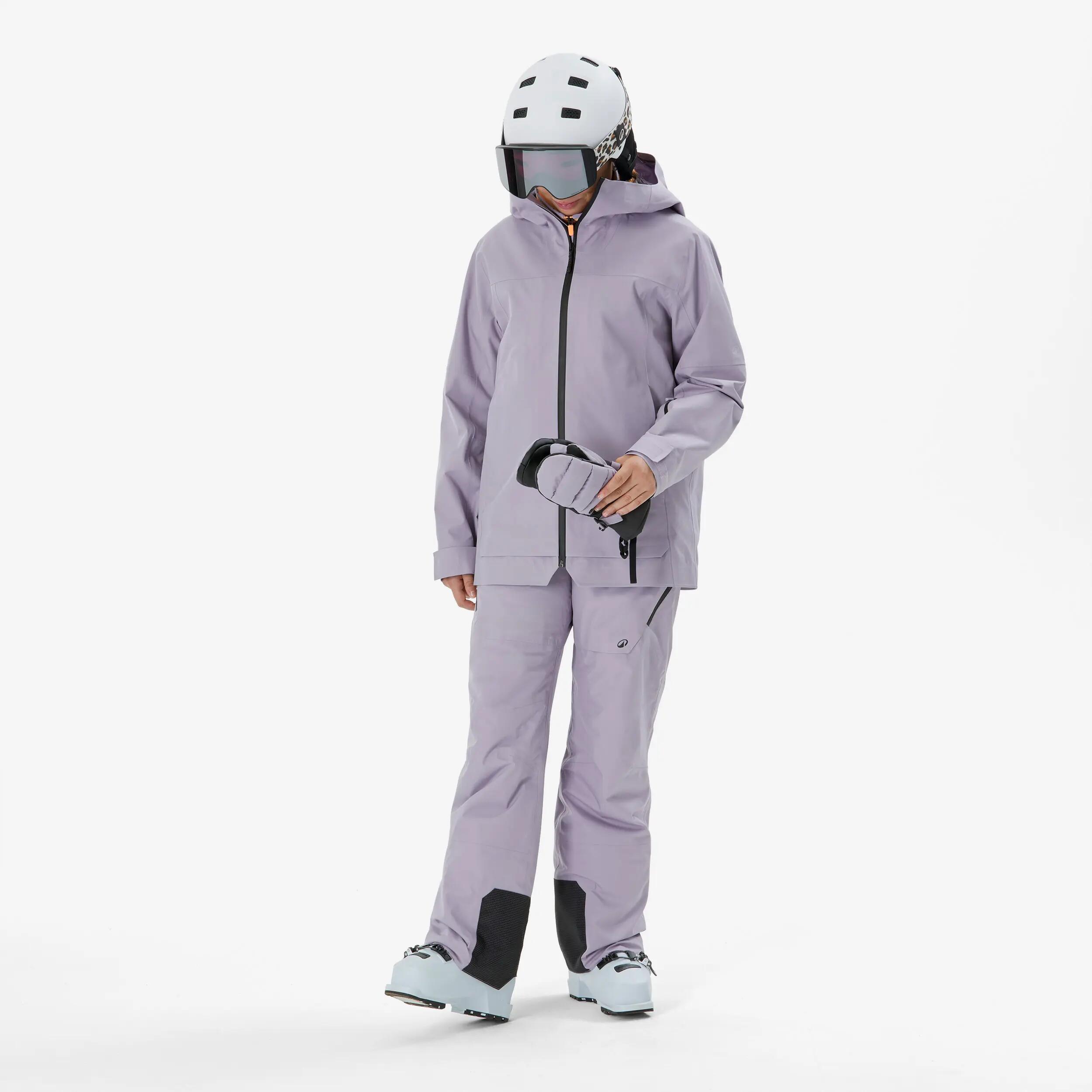 Skihose Latzhose Kinder 7–15 Jahre - Bib 900 violett 4/21