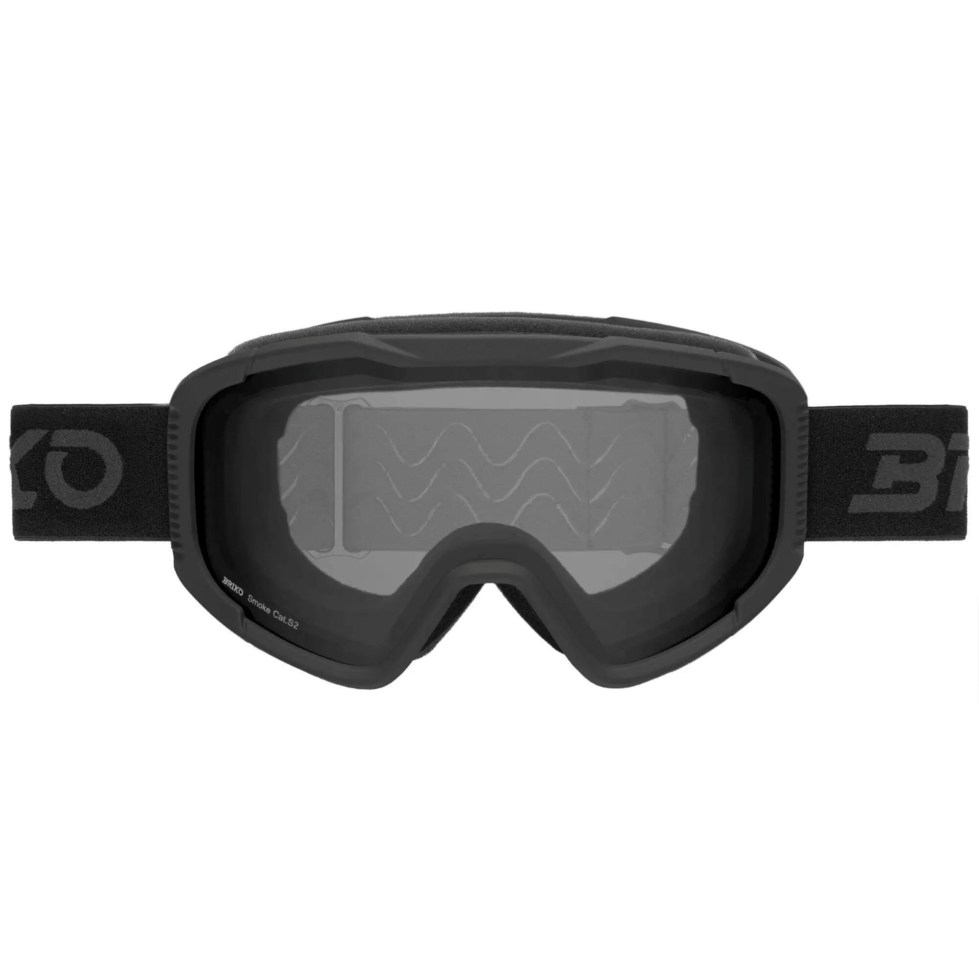 Maschera sci Adulto Briko Simple nera 3/4