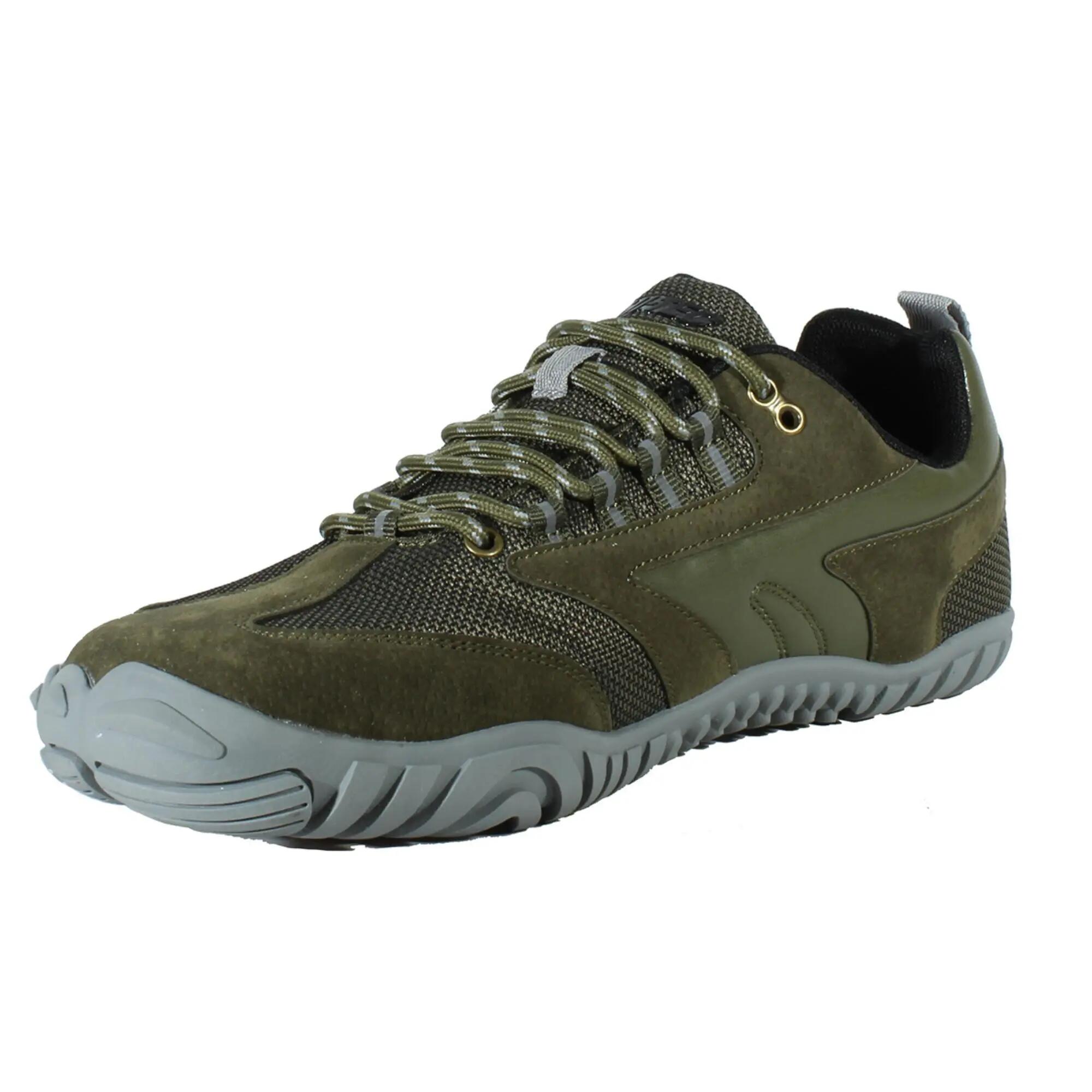 Zapatillas Trekking Barefoot Hombre Figaro Low WP Khaky 2/9