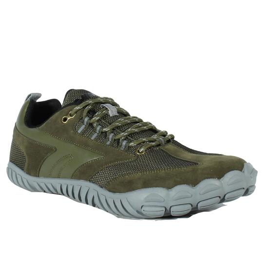 Zapatillas Trekking Barefoot Hombre Figaro Low WP Khaky