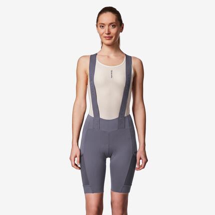 Cuissard court de vélo de route longue distance femme, EDR Ultra noir