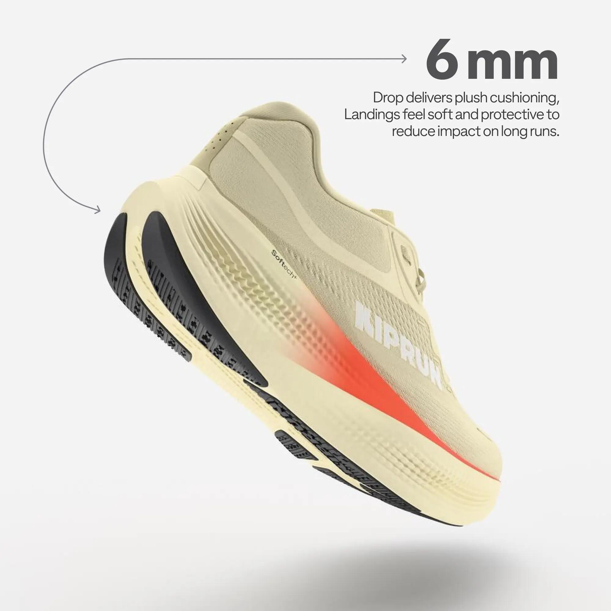 Men Road Running Max Cushion Shoes, Kiprun Kipride Max - Light Yellow -  4