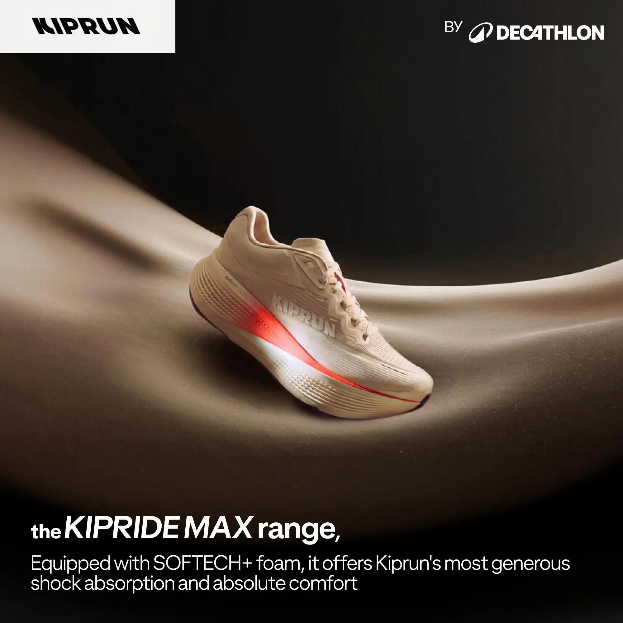 Men Road Running Max Cushion Shoes, Kiprun Kipride Max - Light Yellow -  3