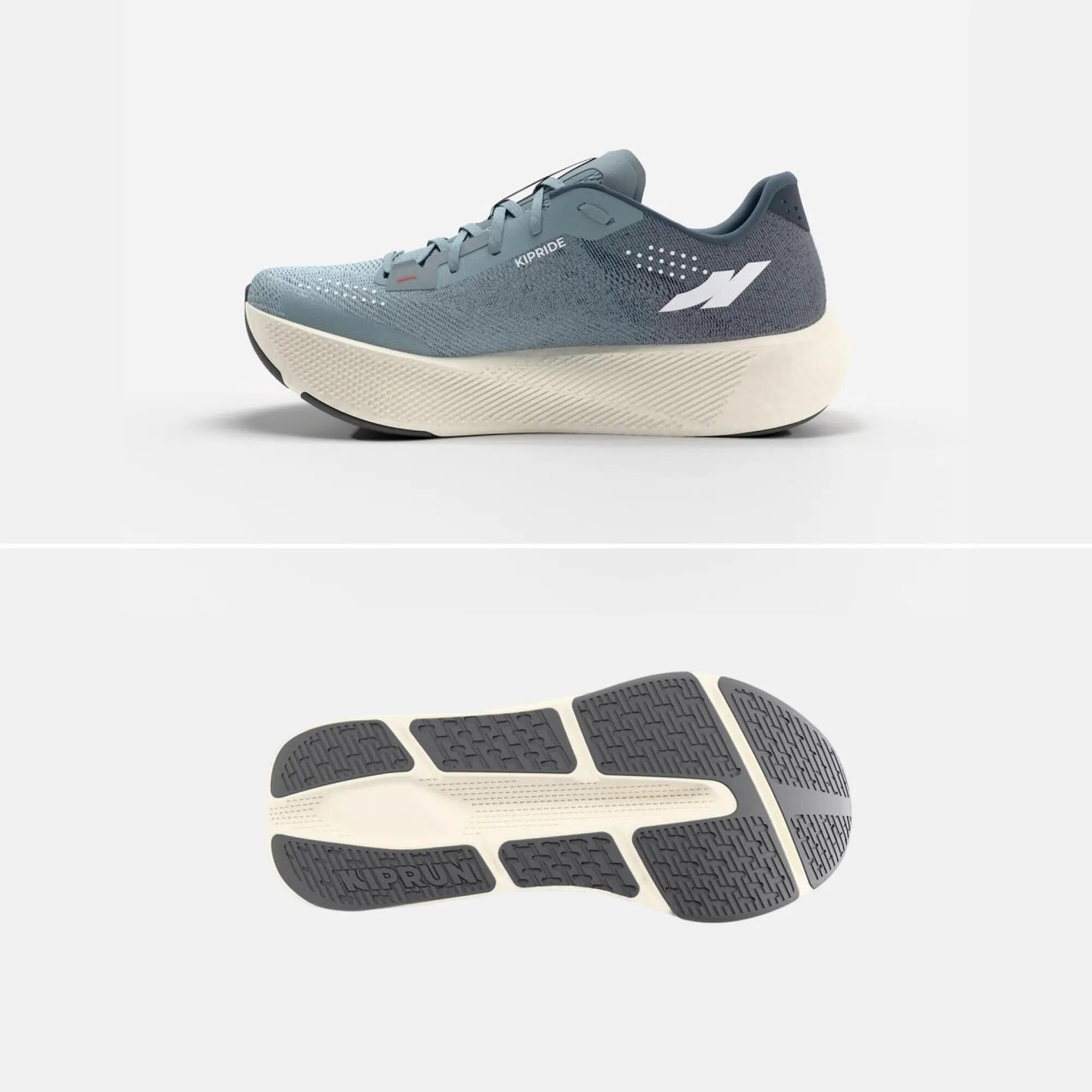 Zapatillas running carretera hombre, Kiprun Kipride azul y naranja 6/6