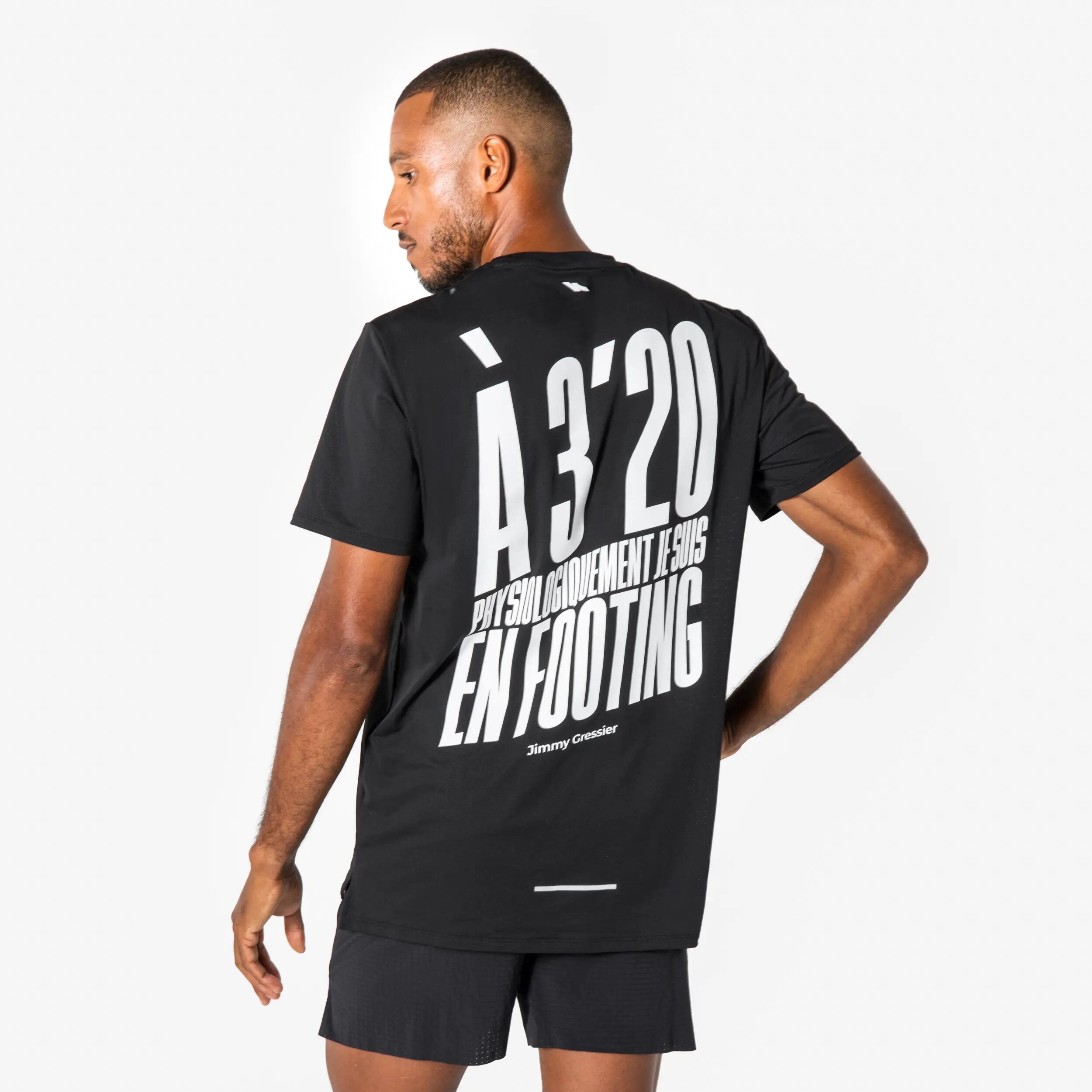 T-shirt Running respirant Homme, KIPRUN CORE ed limitée Jimmy Gressier 3'20 noir 2/8