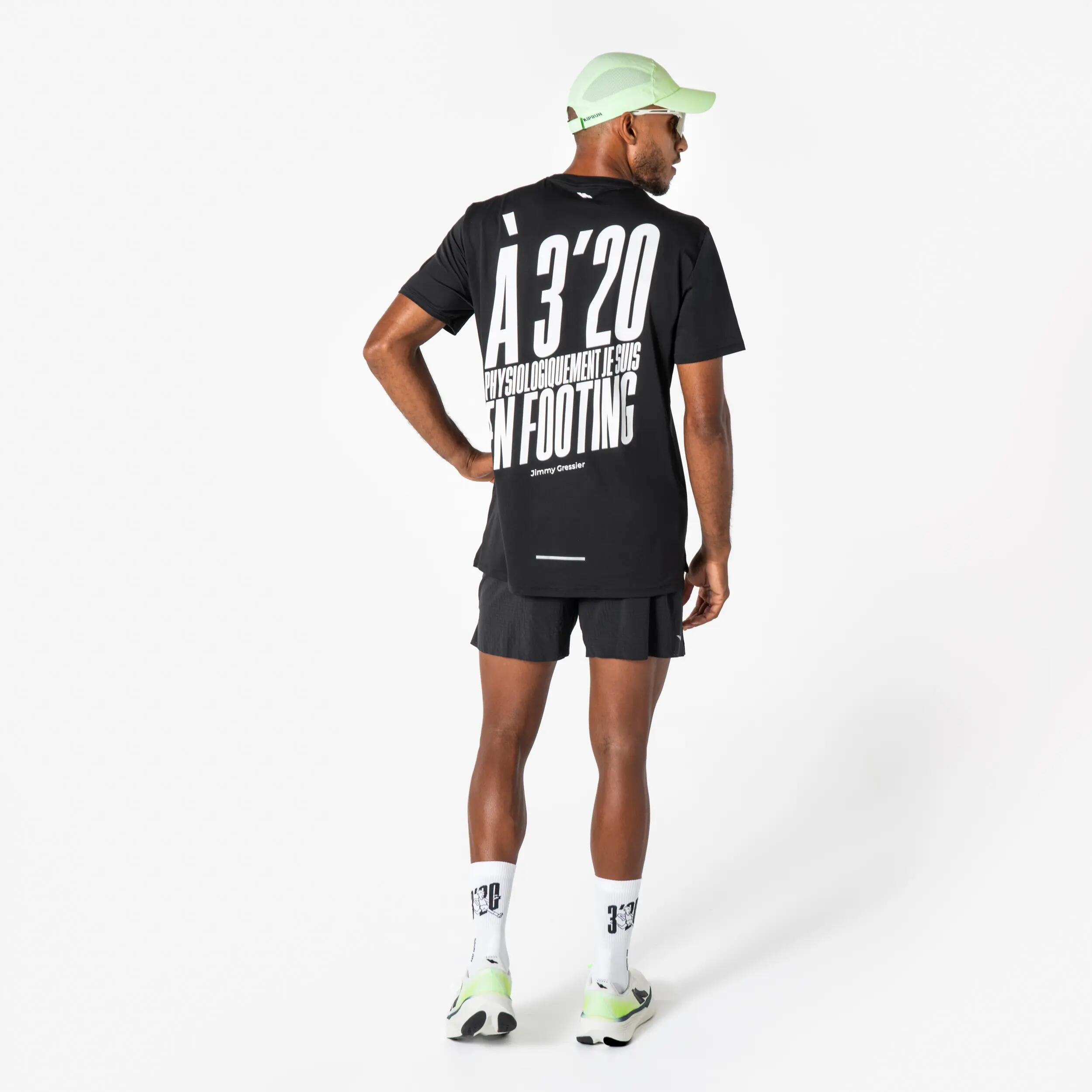 T-shirt Running respirant Homme, KIPRUN CORE ed limitée Jimmy Gressier 3'20 noir 8/8