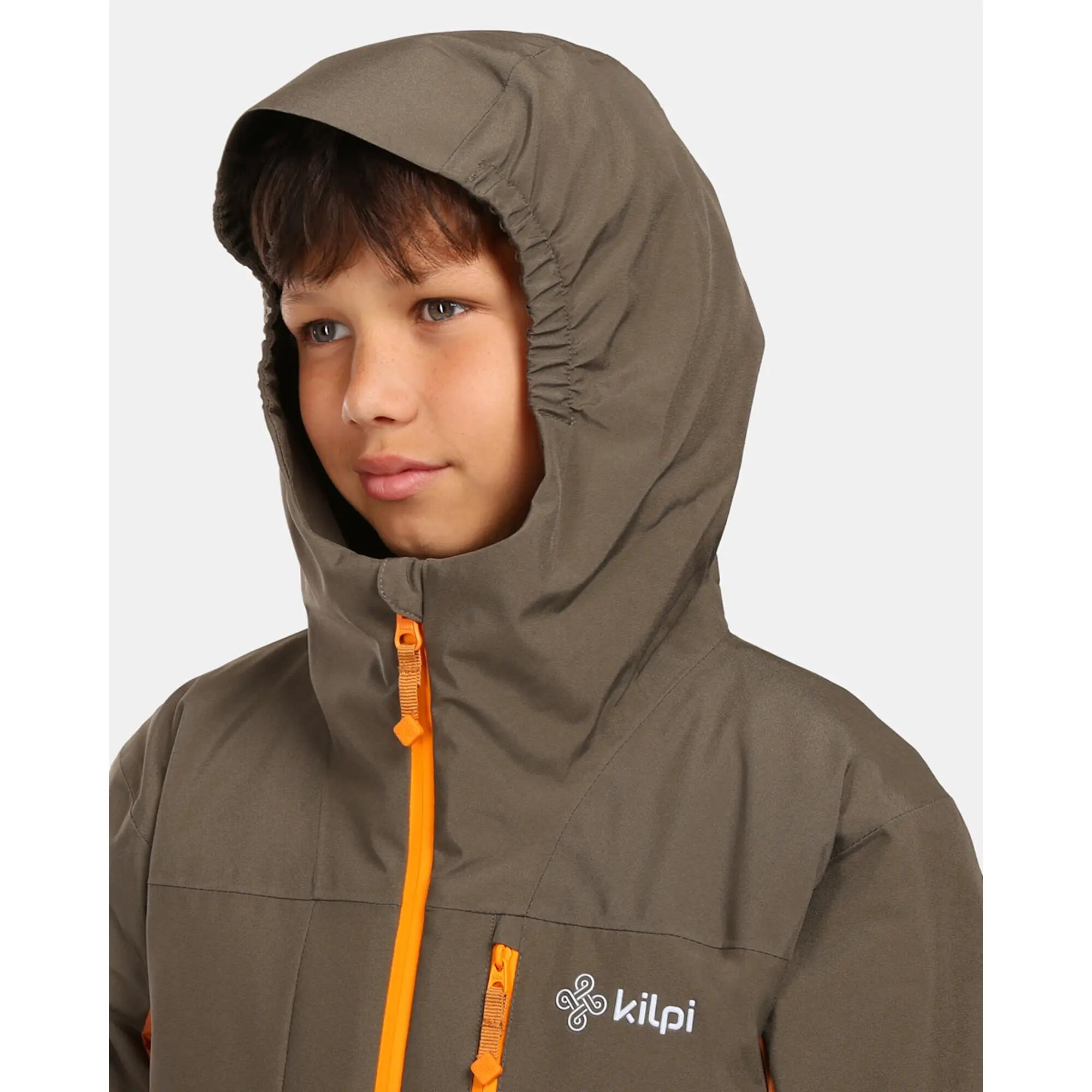 Veste de ski garçon Kilpi Denver-JB kaki imperméable 2/8
