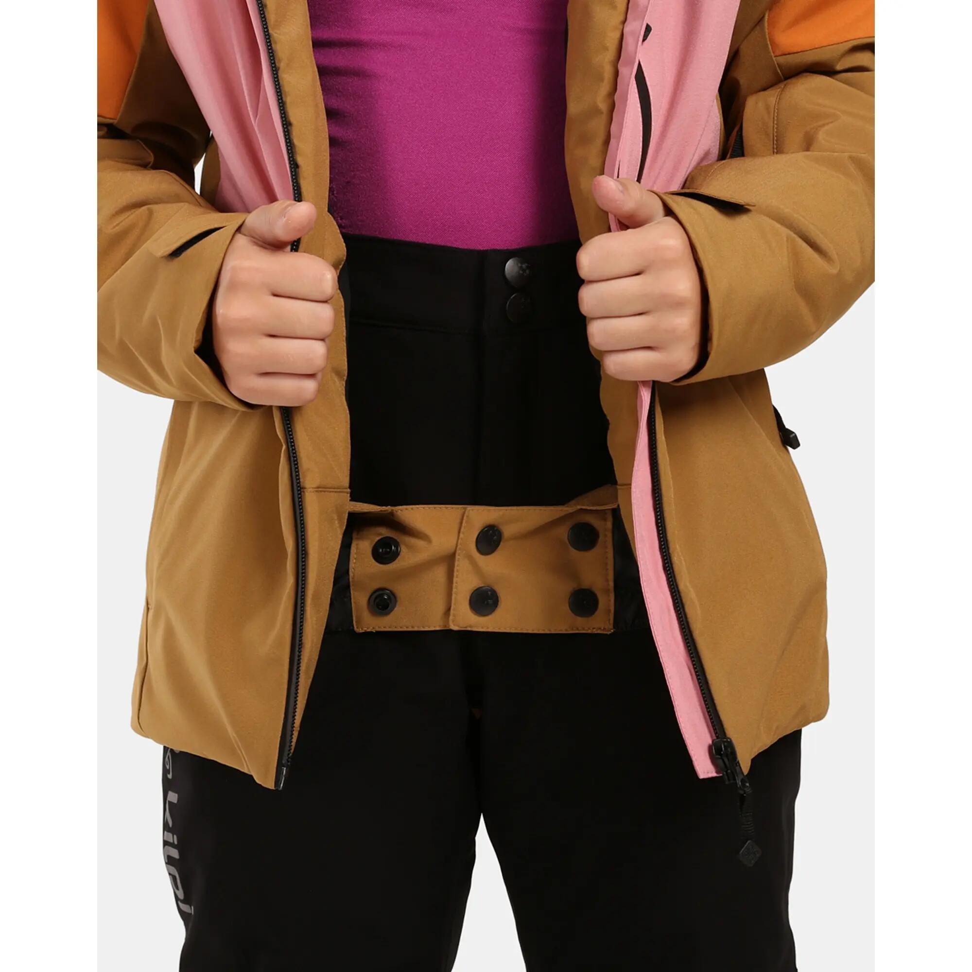 Veste de ski fille Kilpi Denver-JG marron imperméable 5/9