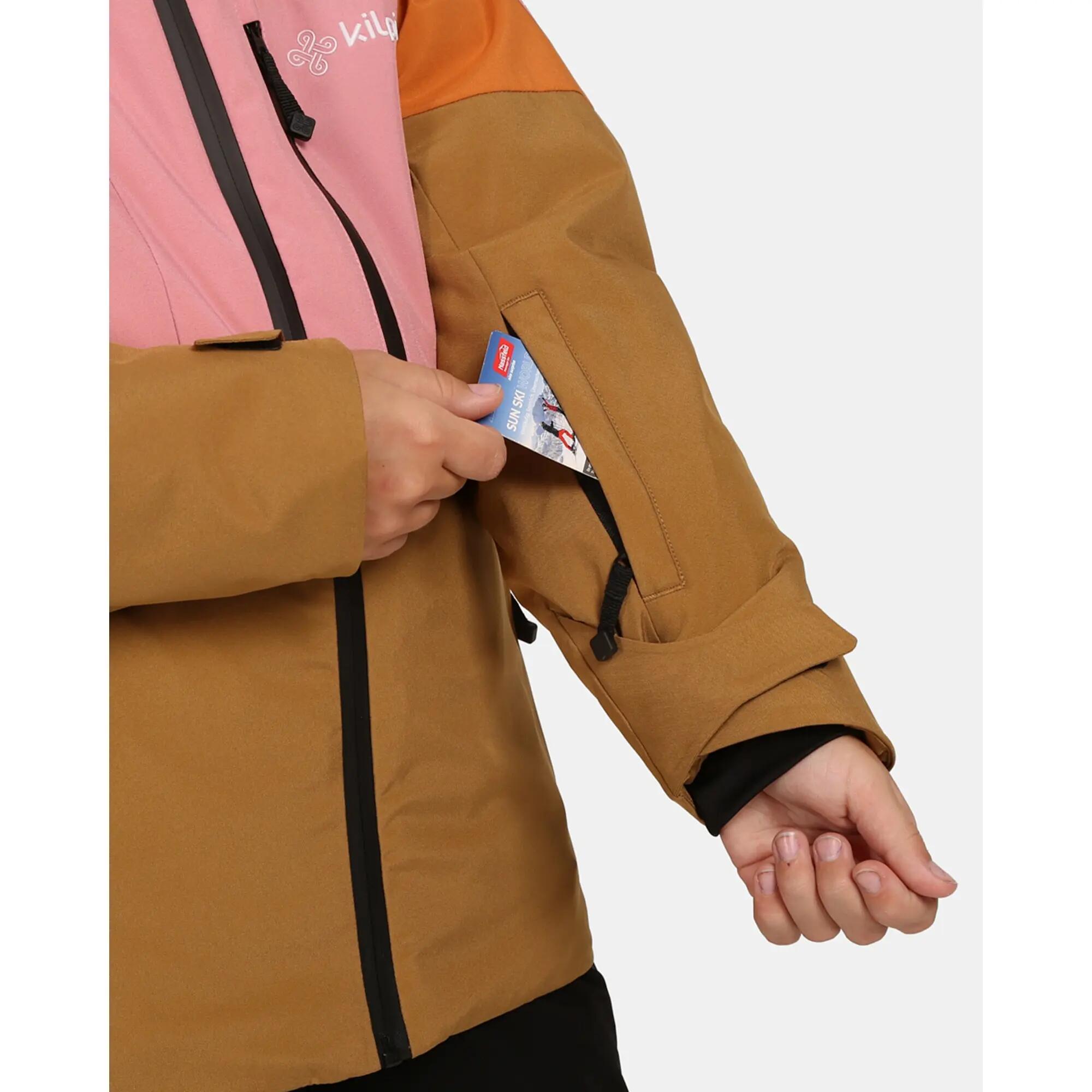 Veste de ski fille Kilpi Denver-JG marron imperméable 8/9
