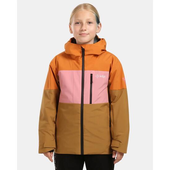 Veste de ski fille Kilpi Denver-JG marron imperméable