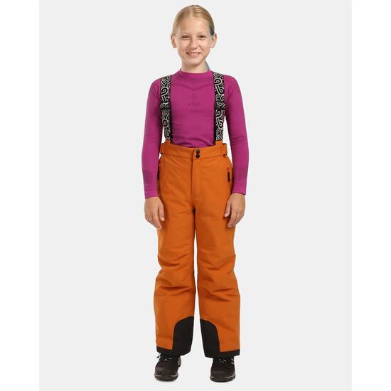 Pantalon de ski enfant Kilpi Mimas-J orange imperméable