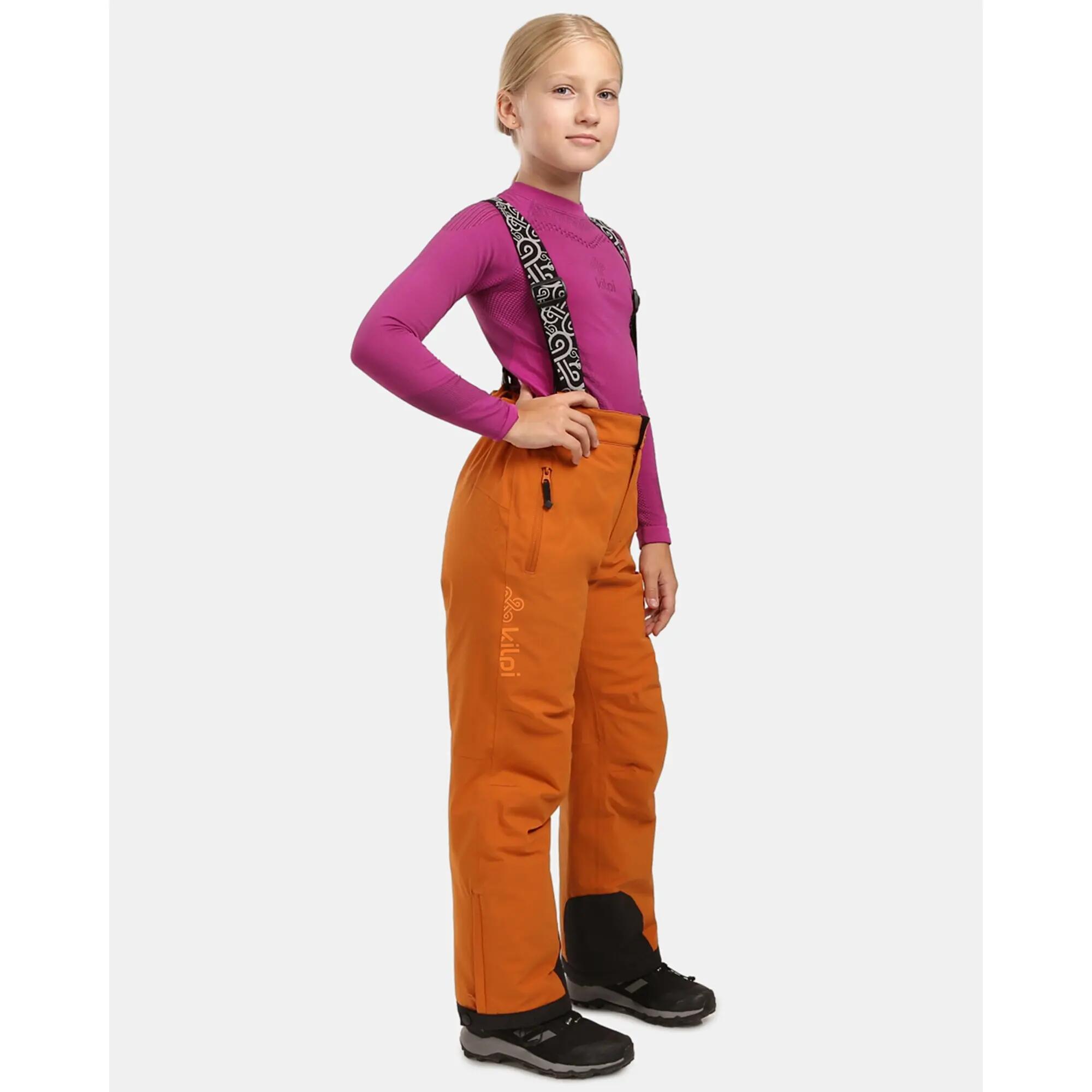 Pantalon de ski enfant Kilpi Mimas-J orange imperméable 3/6