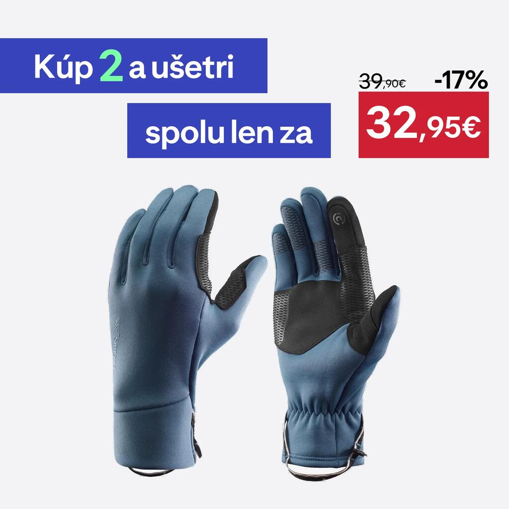 Hrejivé a pružné turistické rukavice Wilder modré
