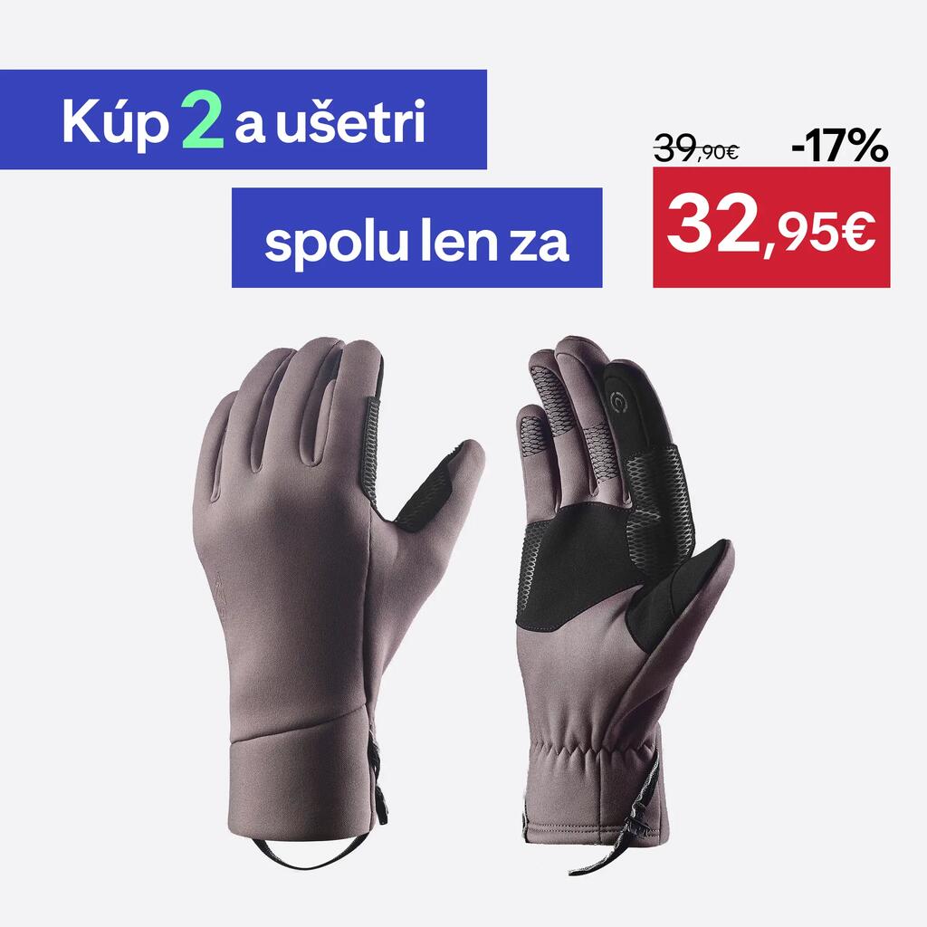 Hrejivé a pružné turistické rukavice Wilder hnedé