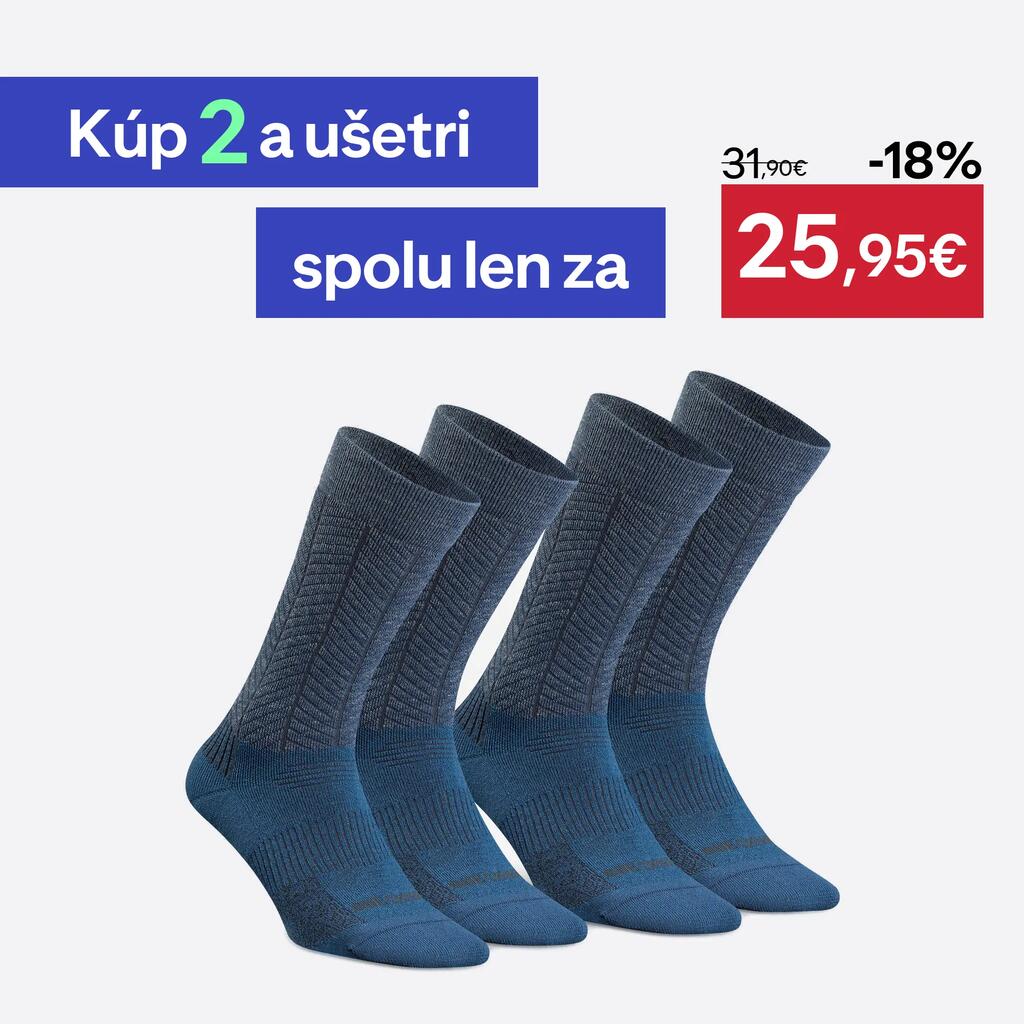 Turistické ponožky MH500 hrejivé modré