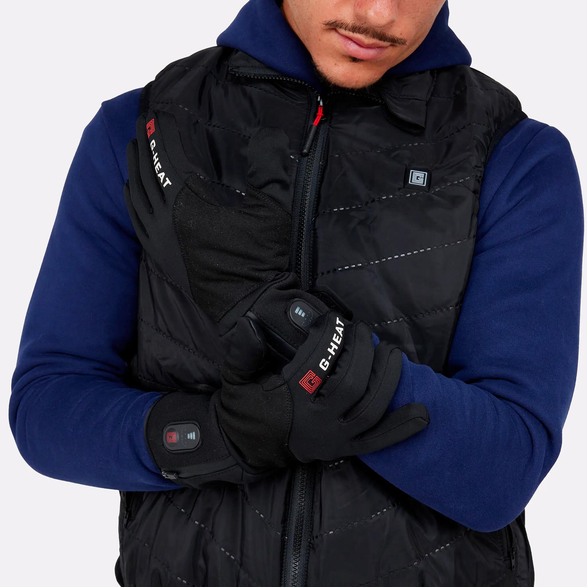 Gants de Ski Adulte Chauffants Noir - ELITE 3/6