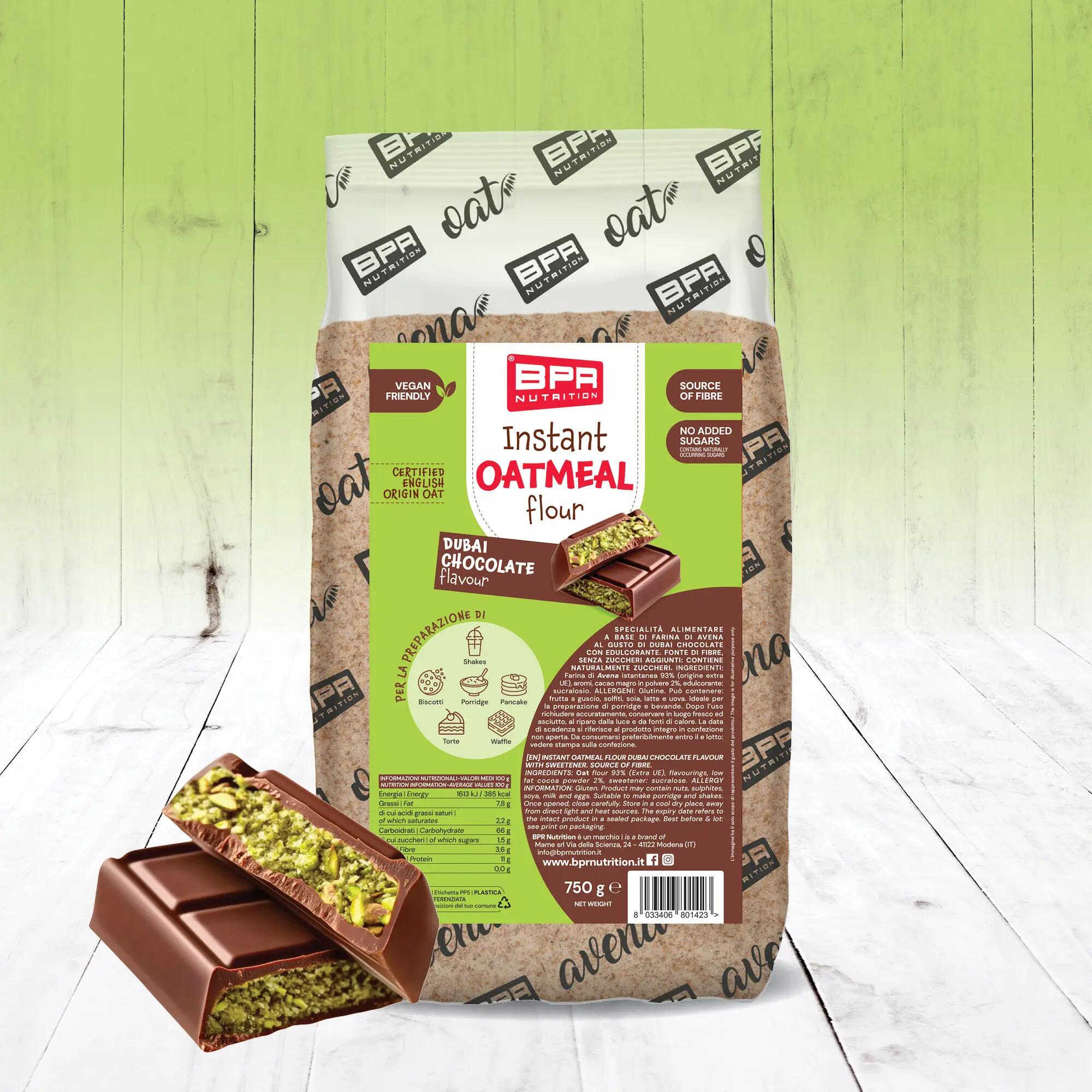 Farina d'avena con edulcorante al gusto di Cacao, Pistacchio e pasta Kataifi 2/2