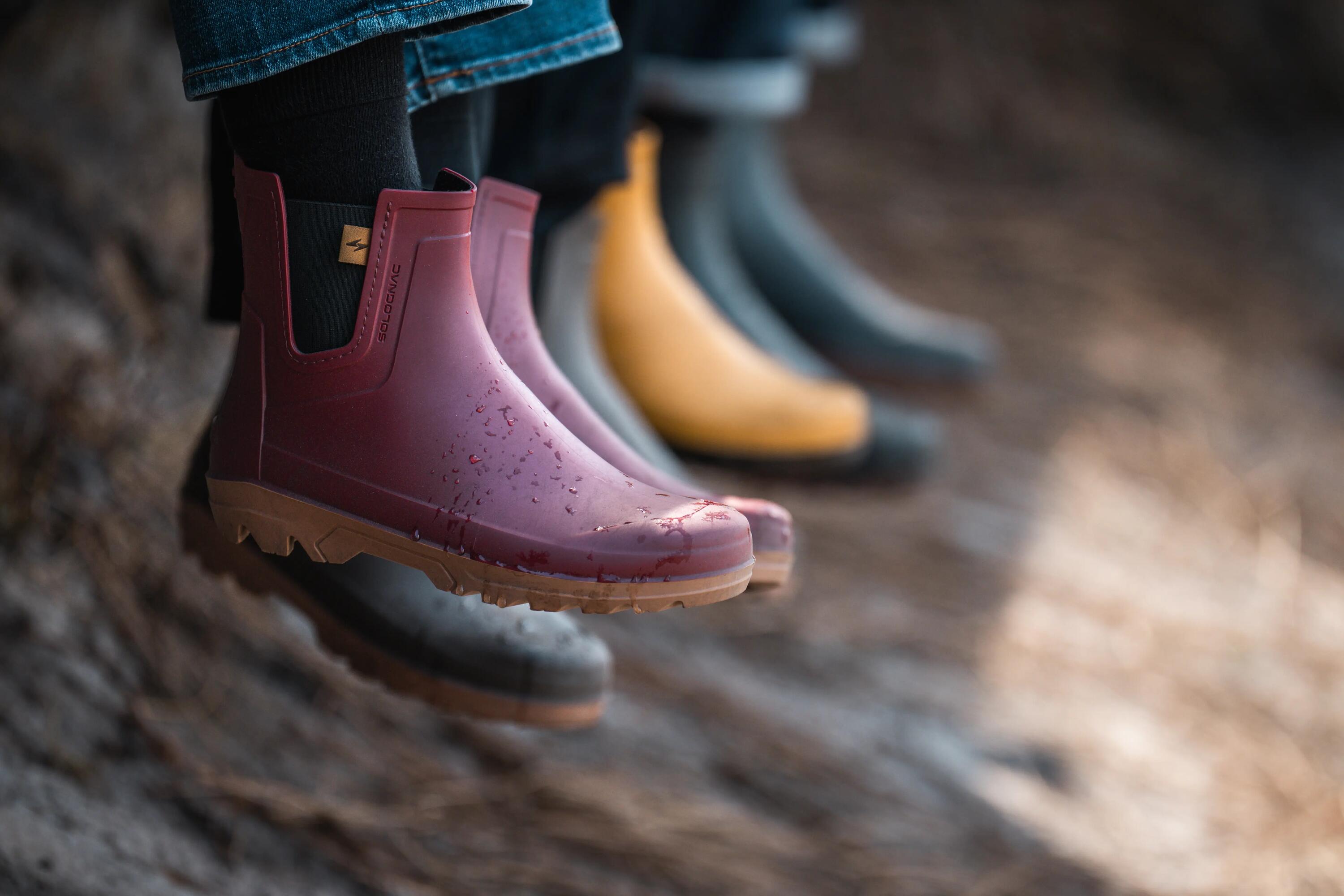 Regenlaarzen voor dames Land 100 pvc zwart 7/8