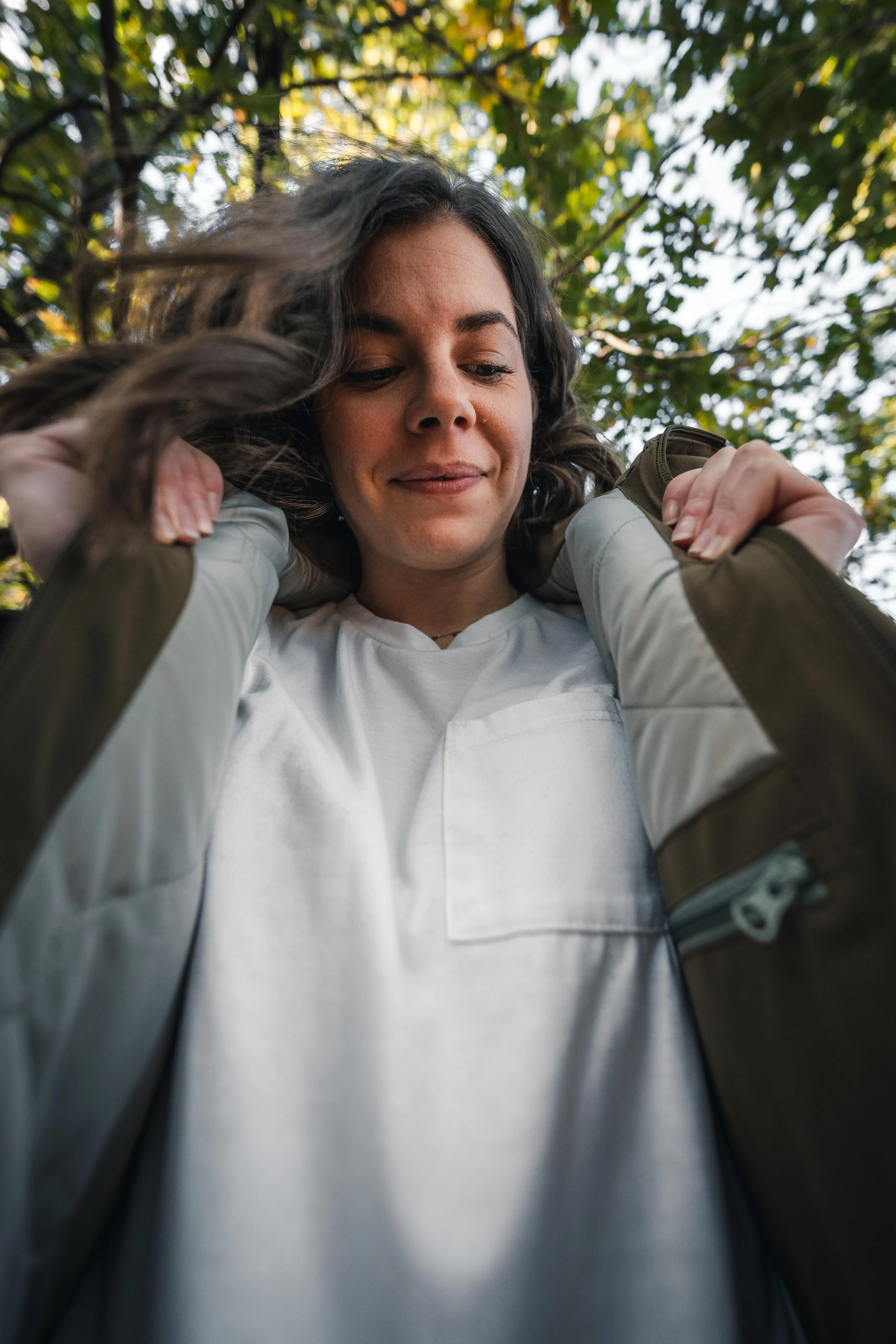 Chaqueta Solognac 500 Mujer Verde Oliva Cálida Impermeable 16/16