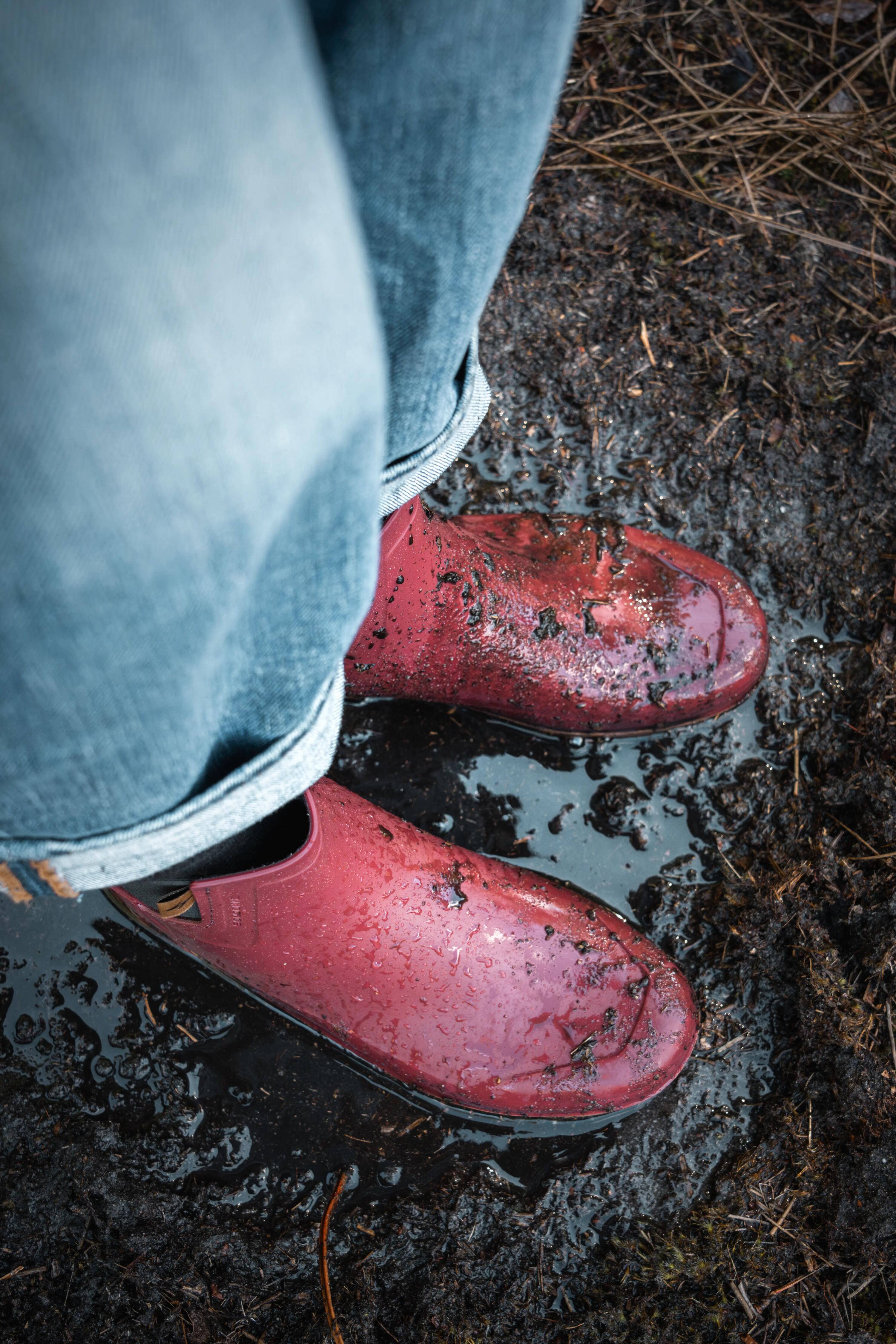 Regenlaarzen voor dames Land 100 pvc paars 6/10