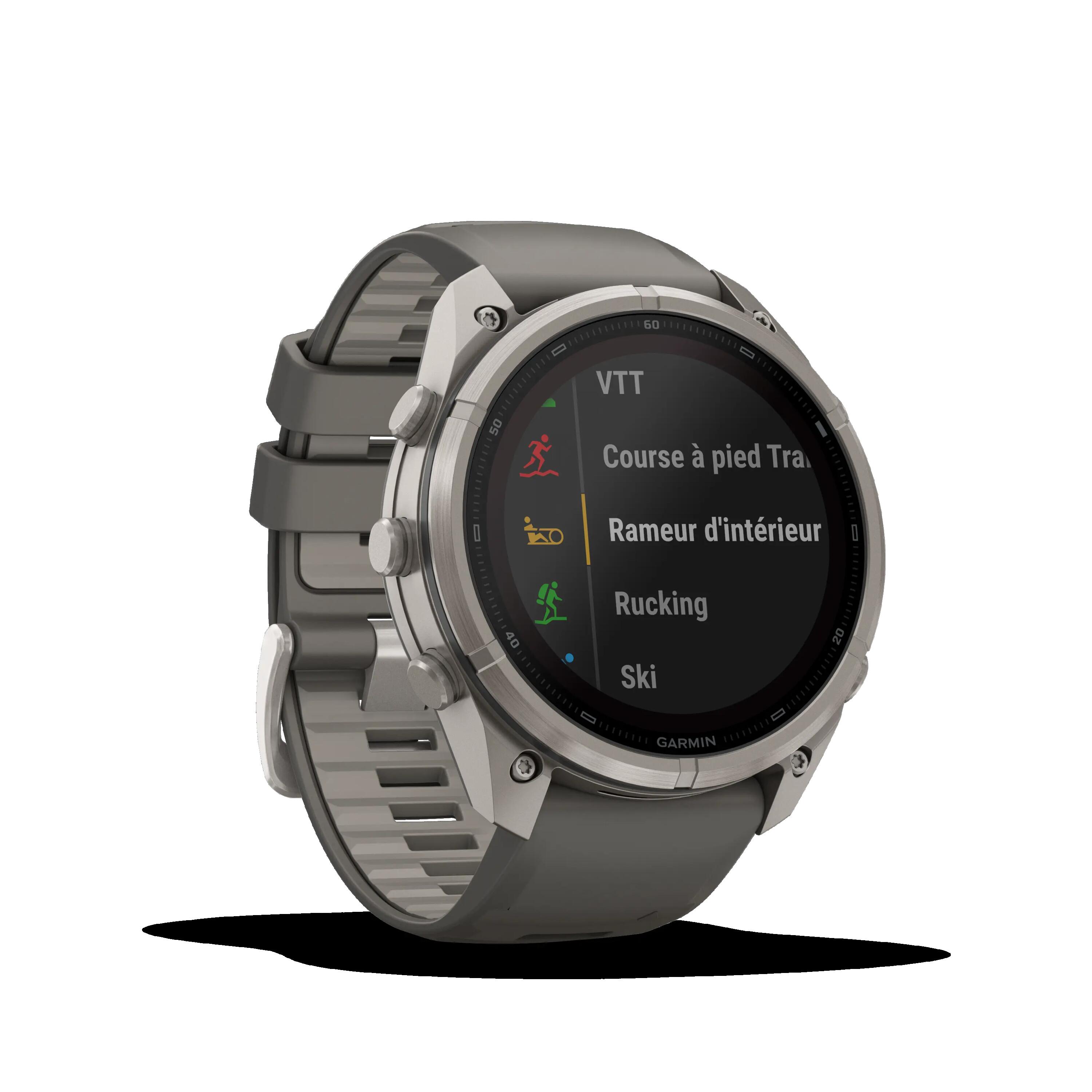 Reloj GPS inteligente Garmin fēnix® 9 Pro - 51 mm SOLAR - Titanio - negro/gris 8/8