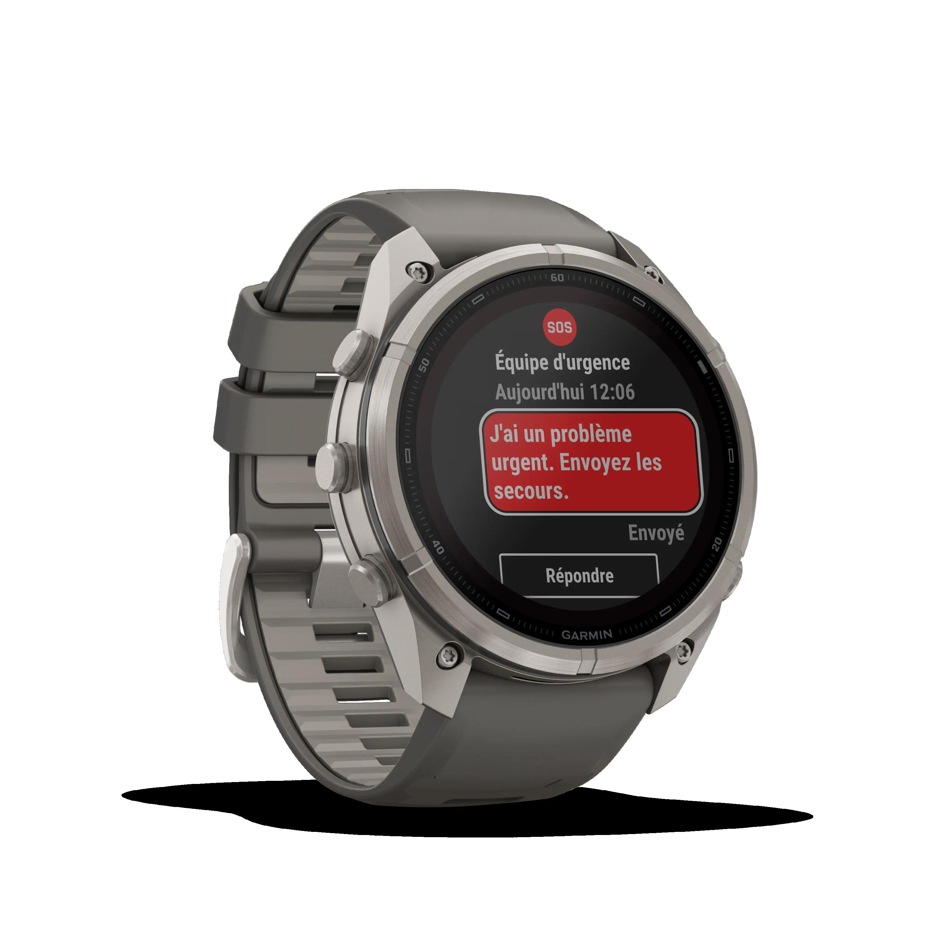 Reloj GPS inteligente Garmin fēnix® 9 Pro - 51 mm SOLAR - Titanio - negro/gris 7/8