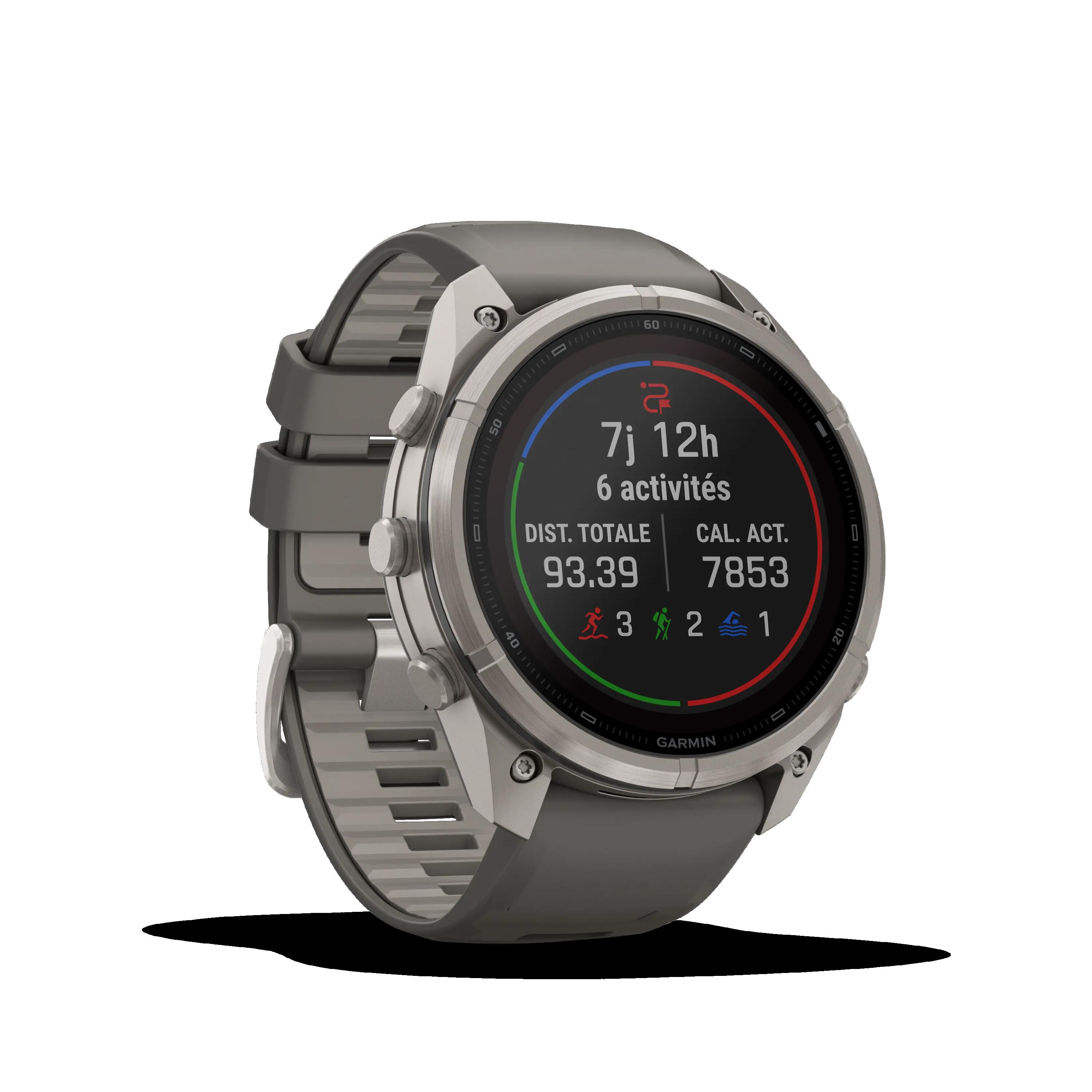 Reloj GPS inteligente Garmin fēnix® 9 Pro - 51 mm SOLAR - Titanio - negro/gris 6/8
