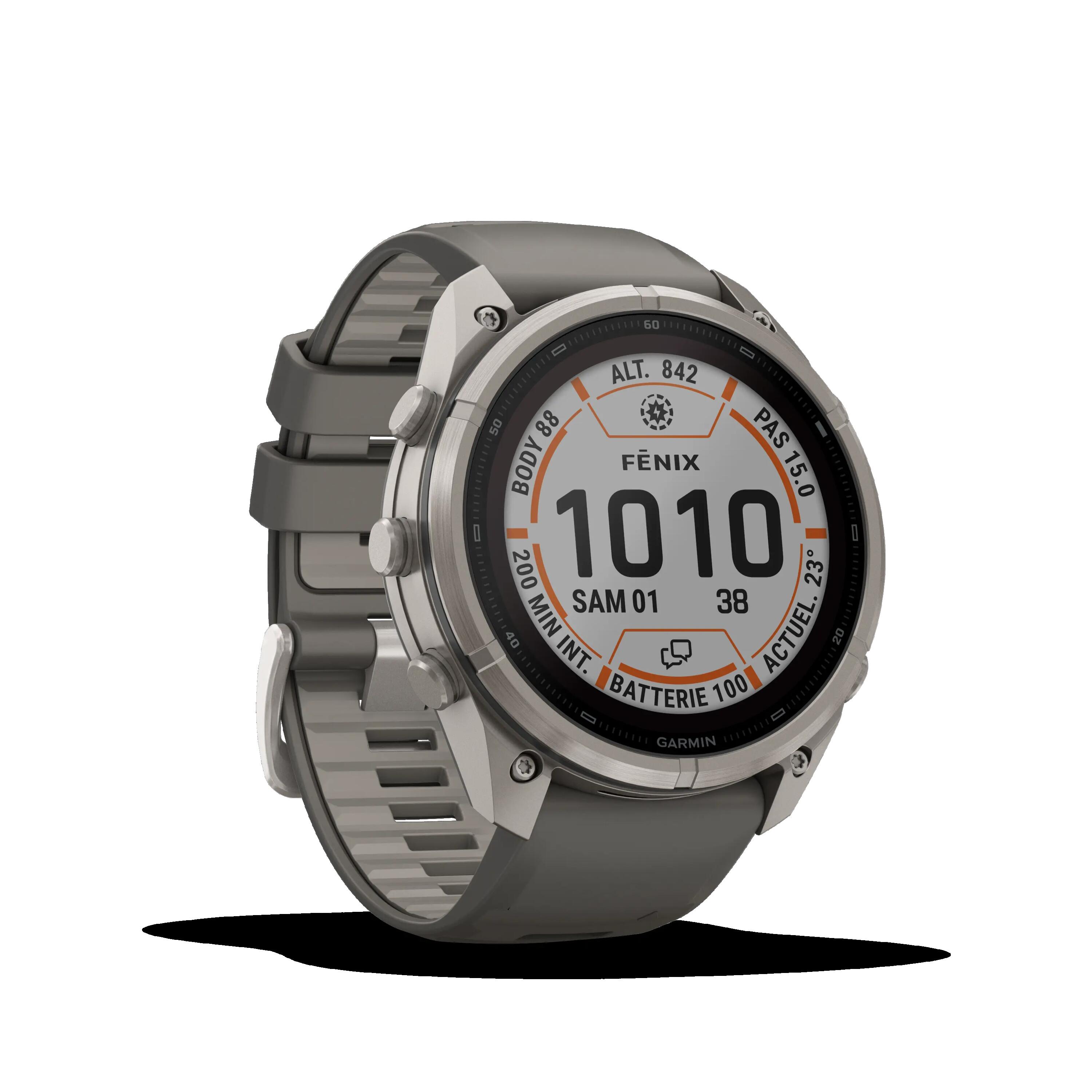 Reloj GPS inteligente Garmin fēnix® 9 Pro - 51 mm SOLAR - Titanio - negro/gris 3/8