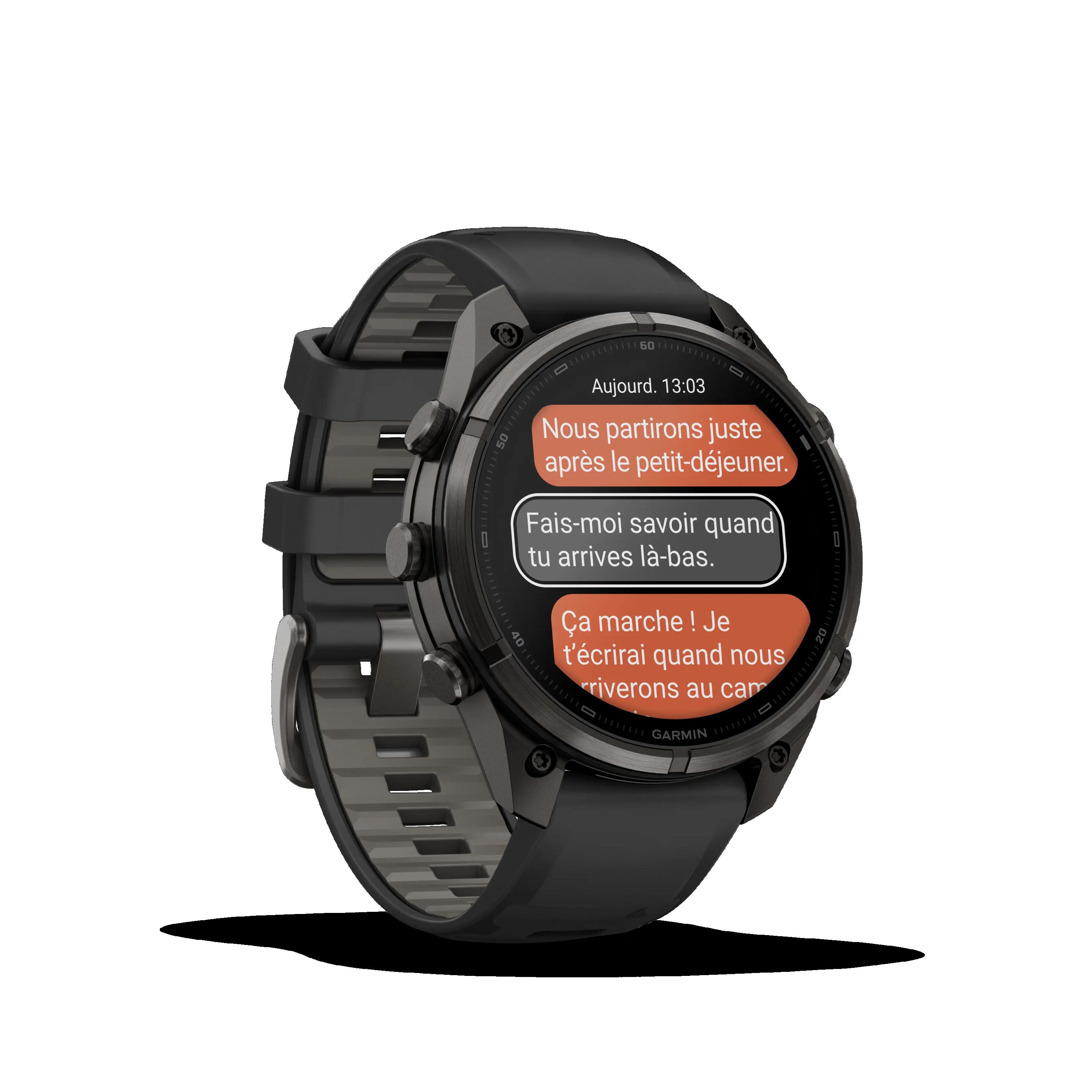 Montre GPS connectée Garmin fēnix® 9 Pro - 47mm - Titane - noir/gris 5/7