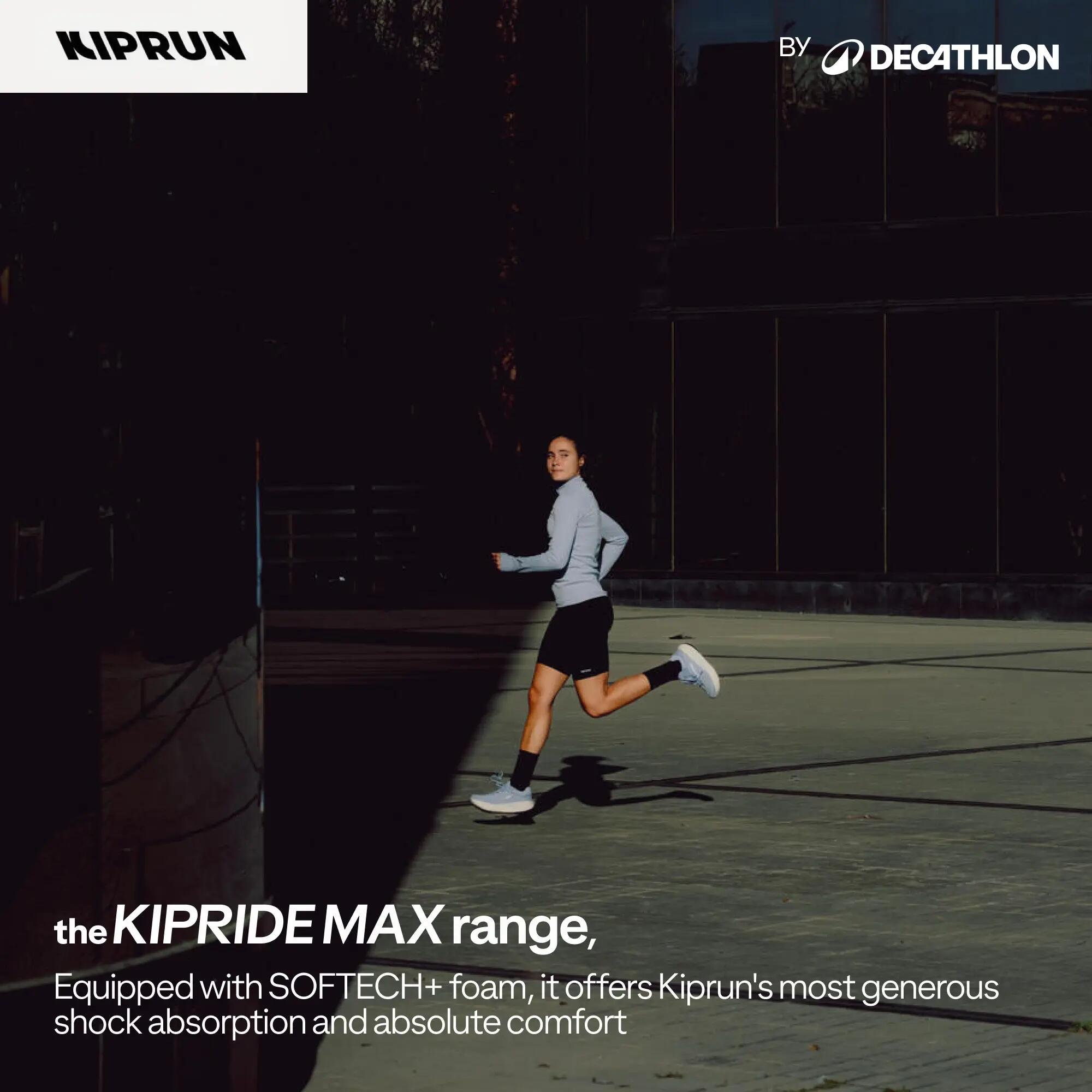 Women Road Running Max Cushion Shoes, Kiprun Kipride Max - Powder Blue -  3