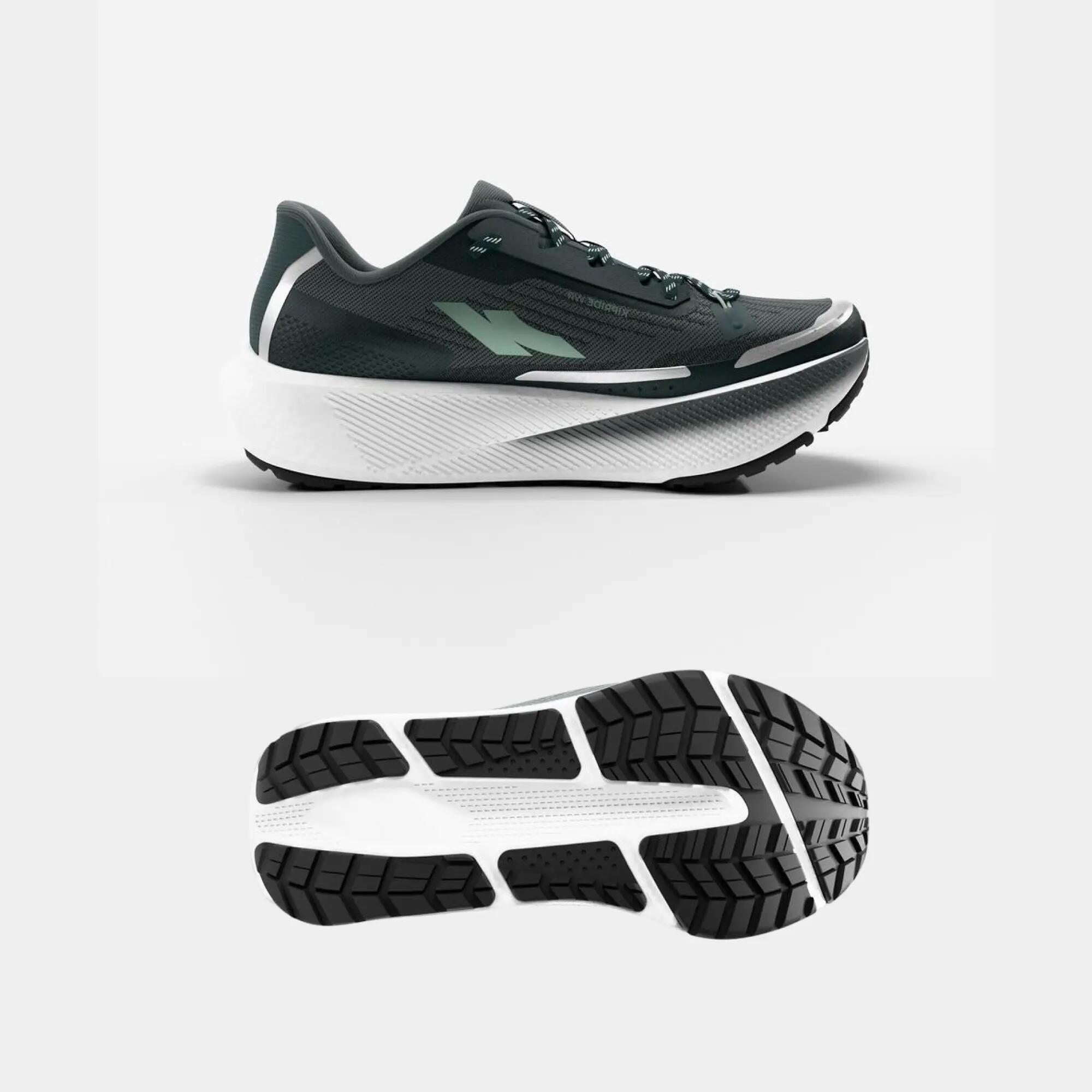 Men Road Running Water Resistant Shoes, Kiprun Kipride WR - Dark Green -  5