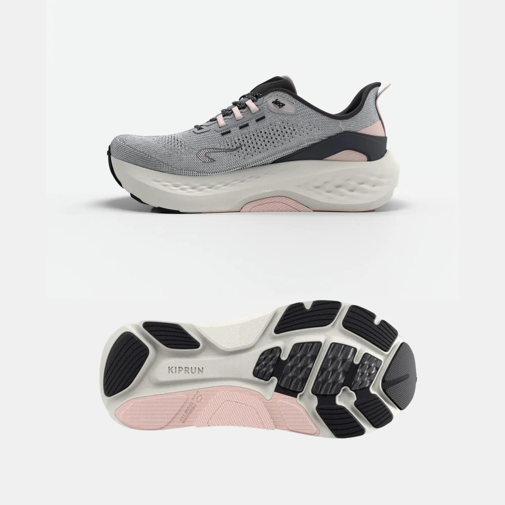 Women Road Running Motion Support Shoes, Kiprun KS900 Support - Black/Pink -  4
