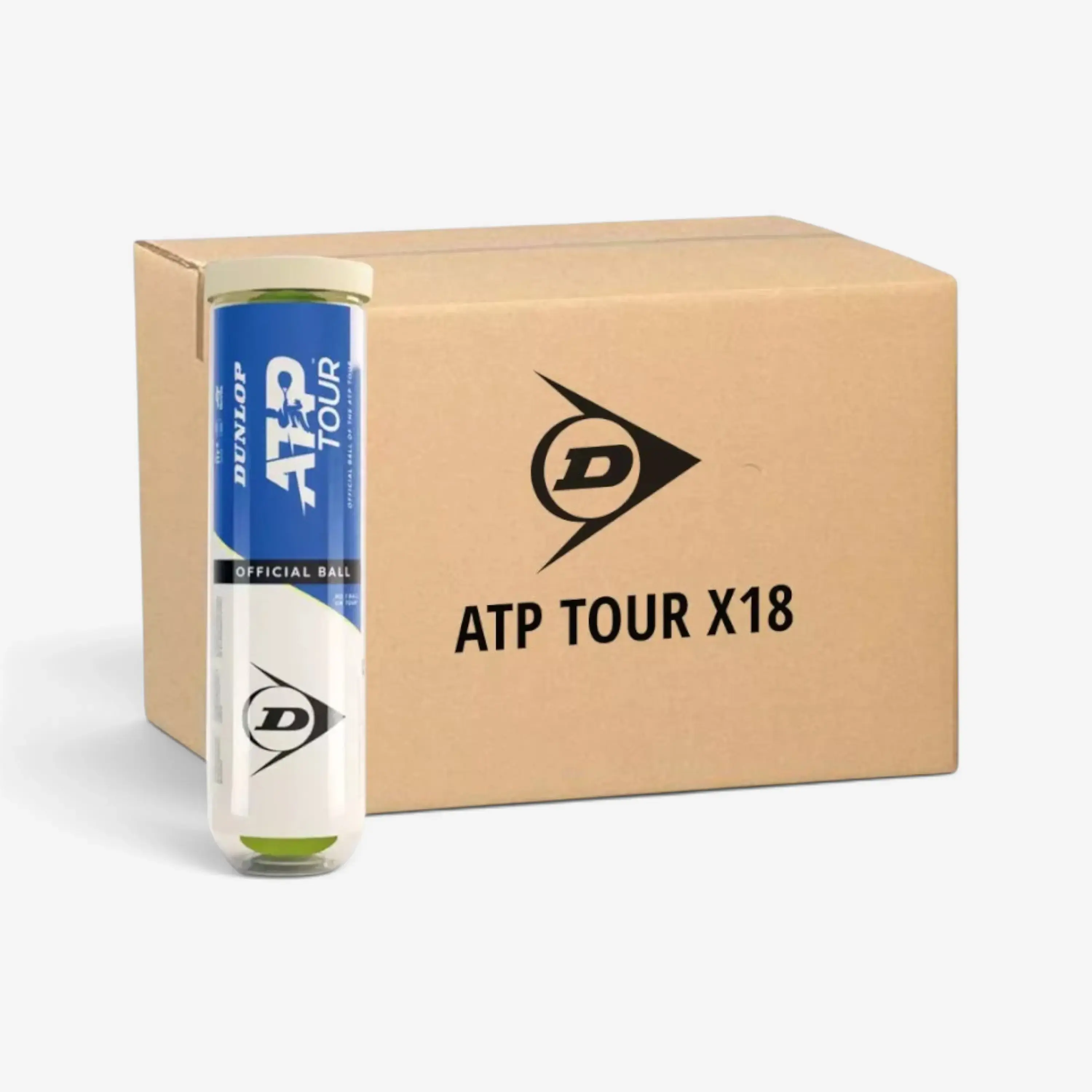 Piłka tenisowa Dunlop ATP Tour karton z 18 puszkami po 4 piłki