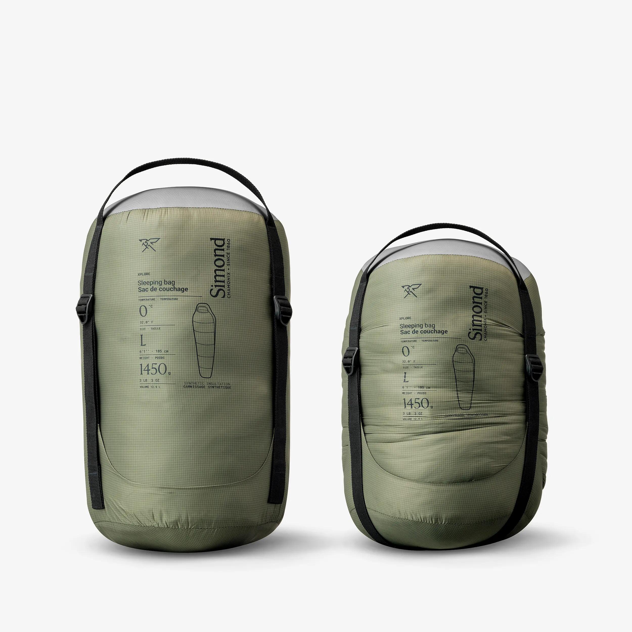 Saco de dormir guata 0ºC con forma de momia  Forclaz MT500 20/28