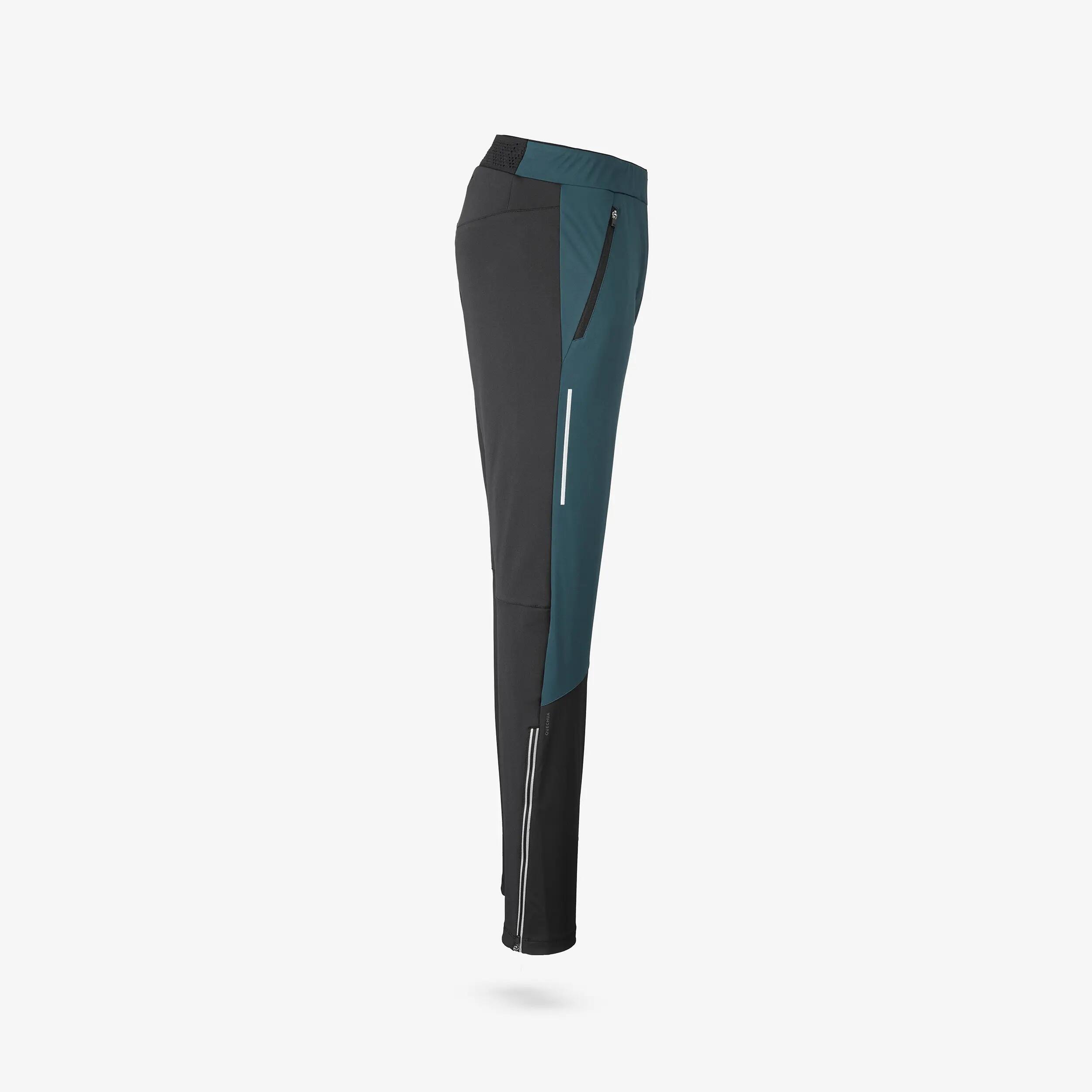 Pantalon de ski de fond coupe-vent homme, PANT 500 vert foncé 4/10