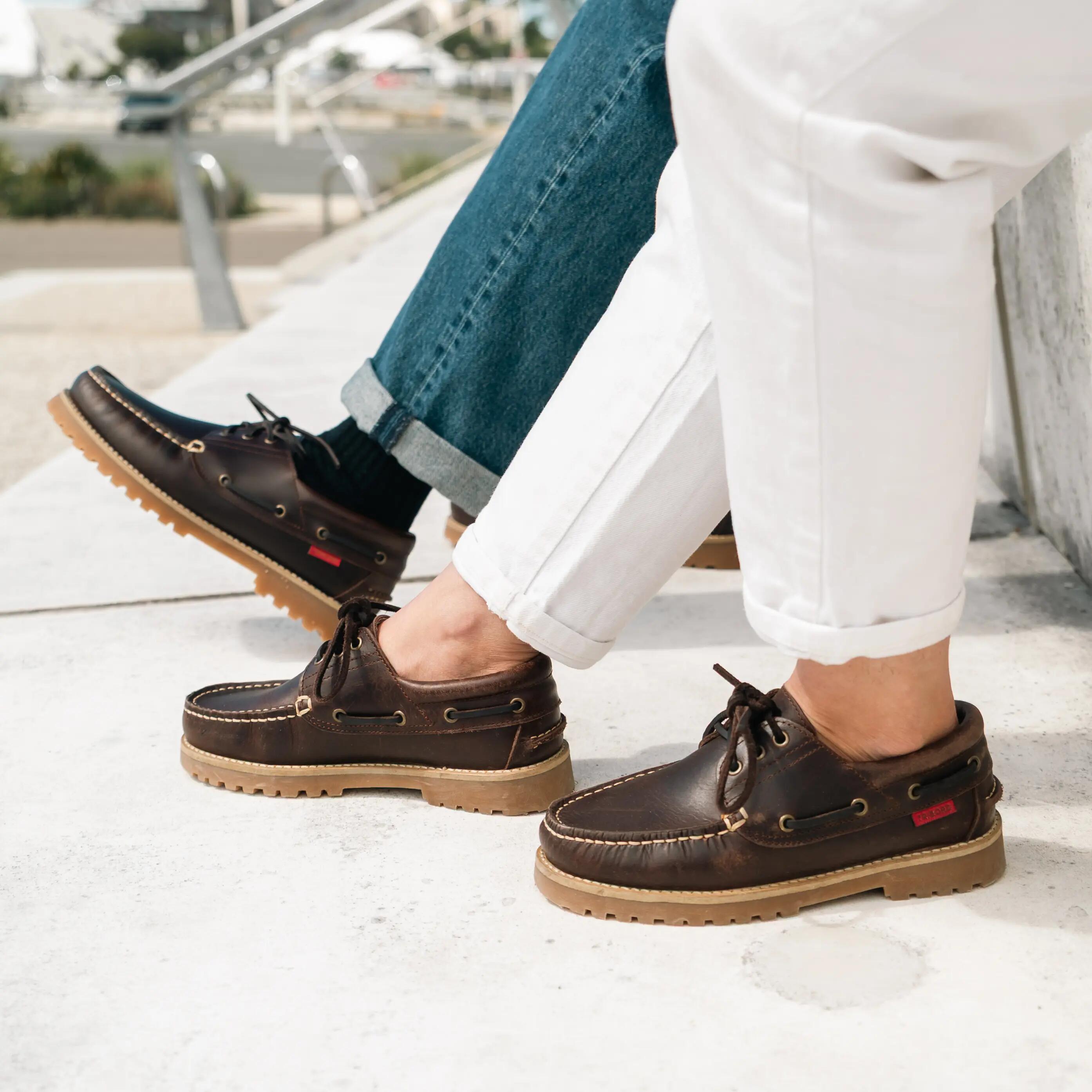 Chaussures bateau, Seafarer 500 marron 4/5