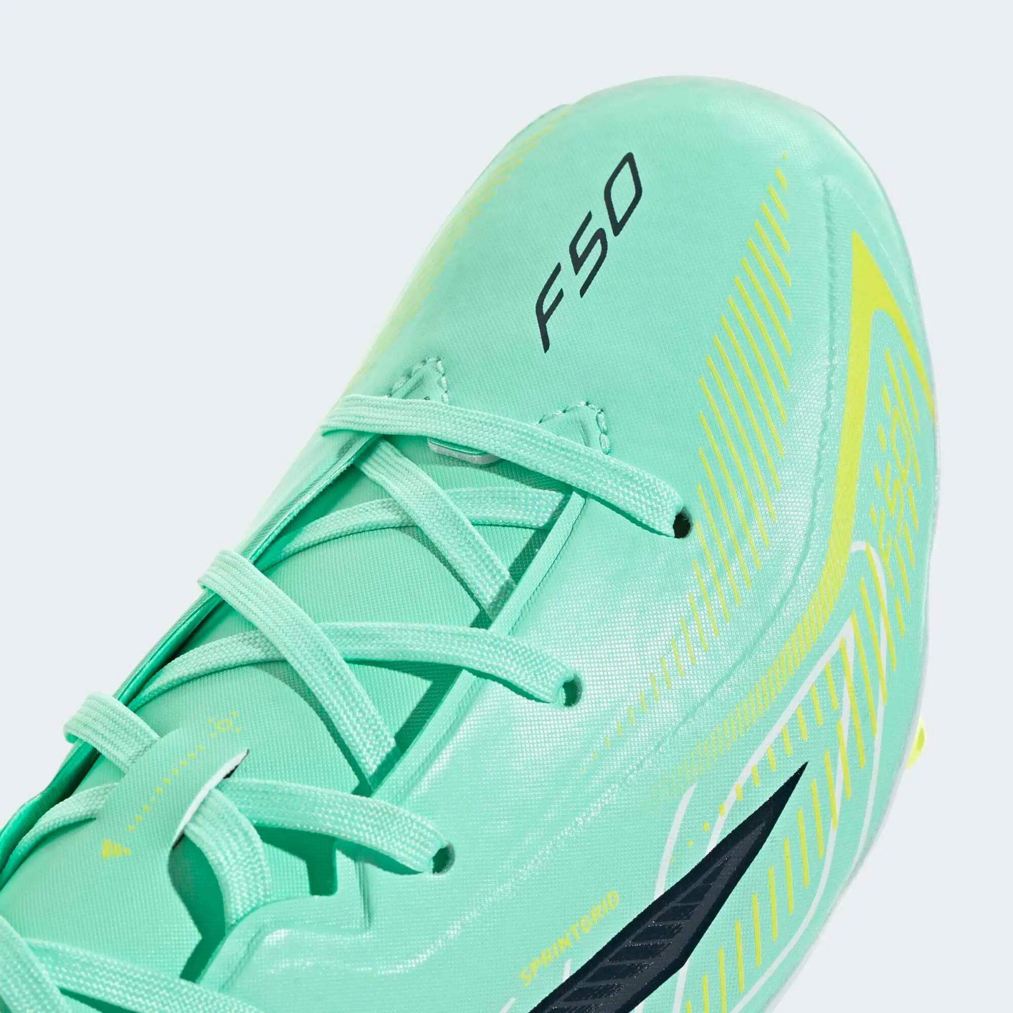 Scarpe calcio bambino ADIDAS F50 HYPERFAST LEAGUE FG/MG verdi 2/9