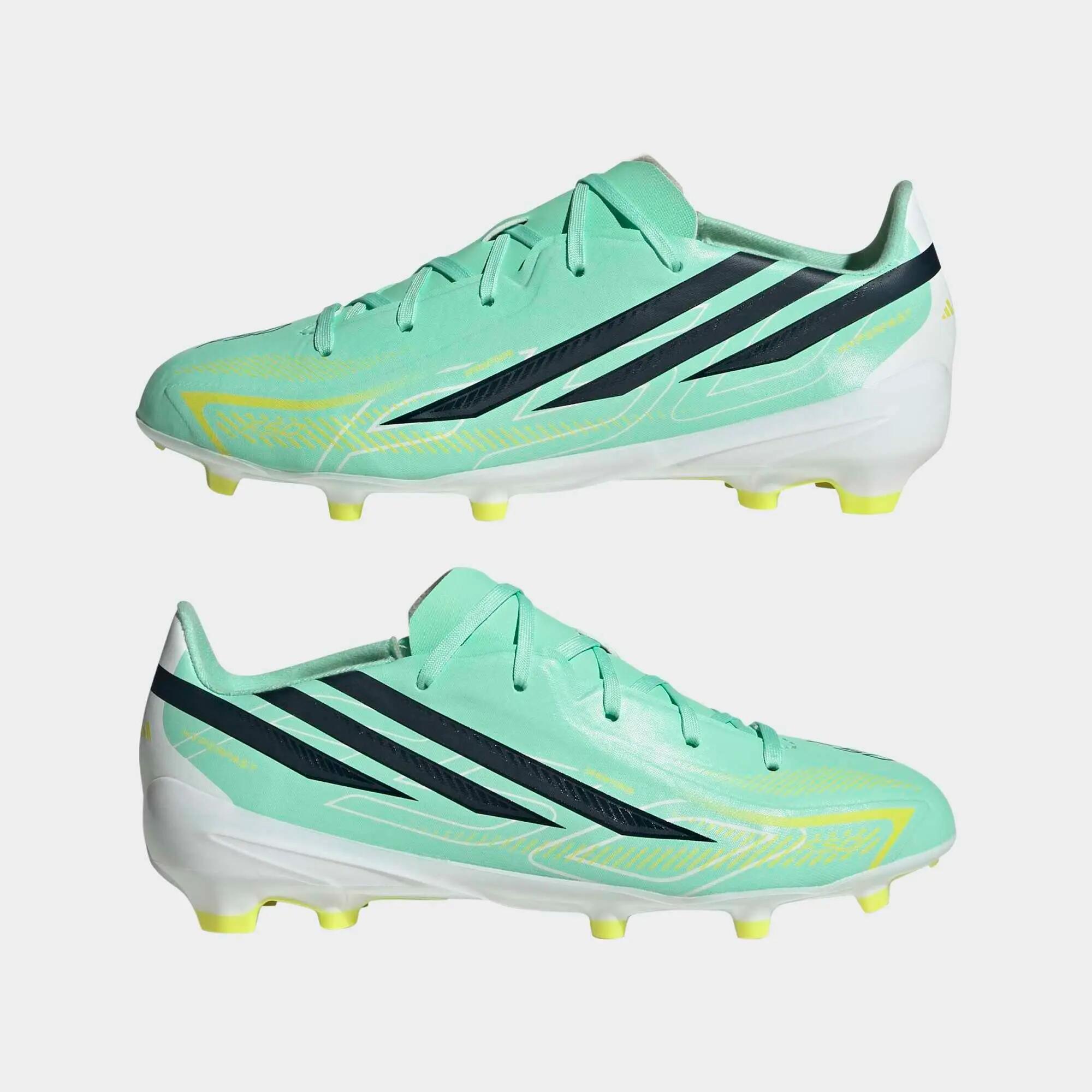 Scarpe calcio bambino ADIDAS F50 HYPERFAST LEAGUE FG/MG verdi 9/9